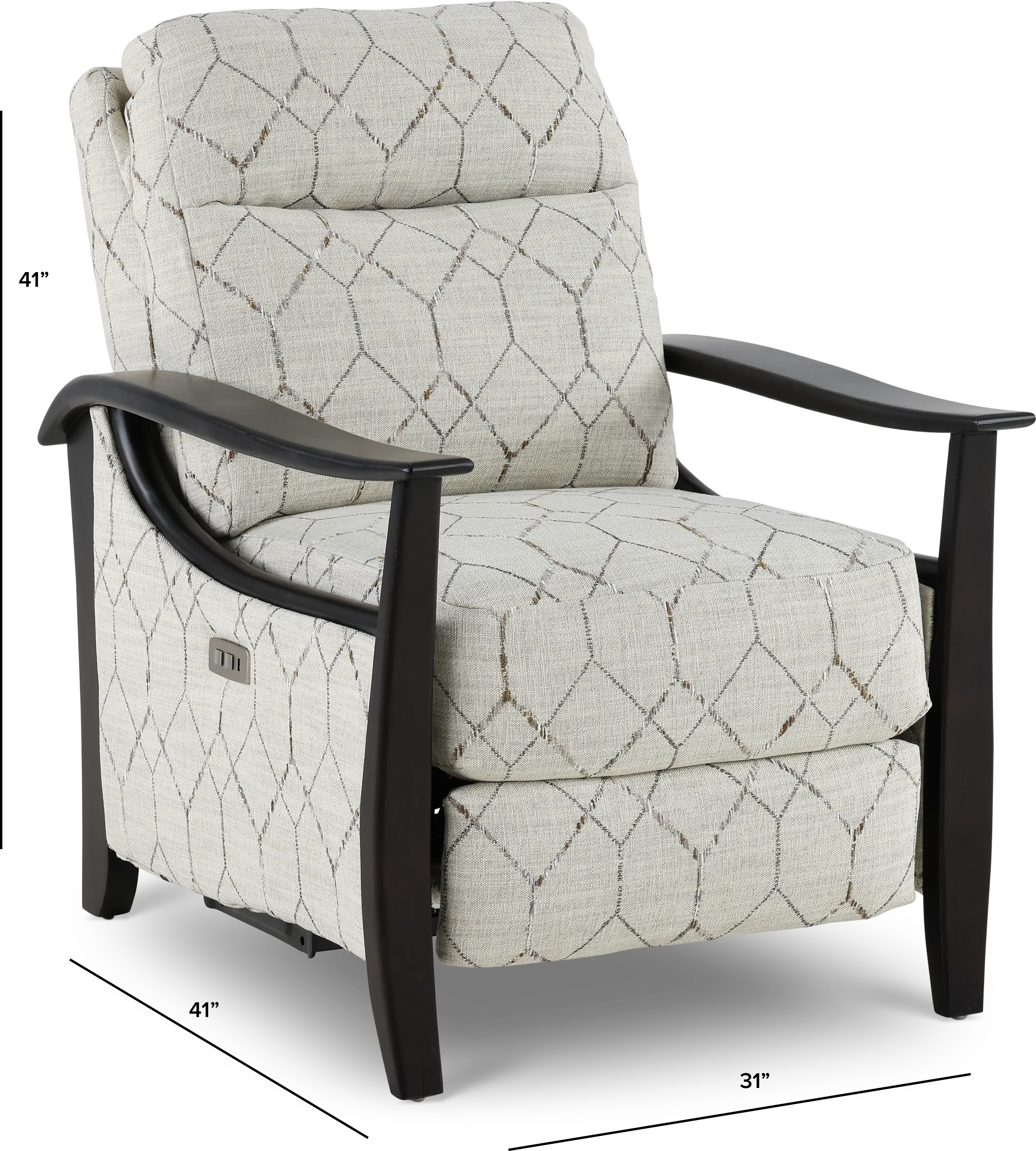 Crave Tivoli Smoke High-Leg Rocker Recliner-3