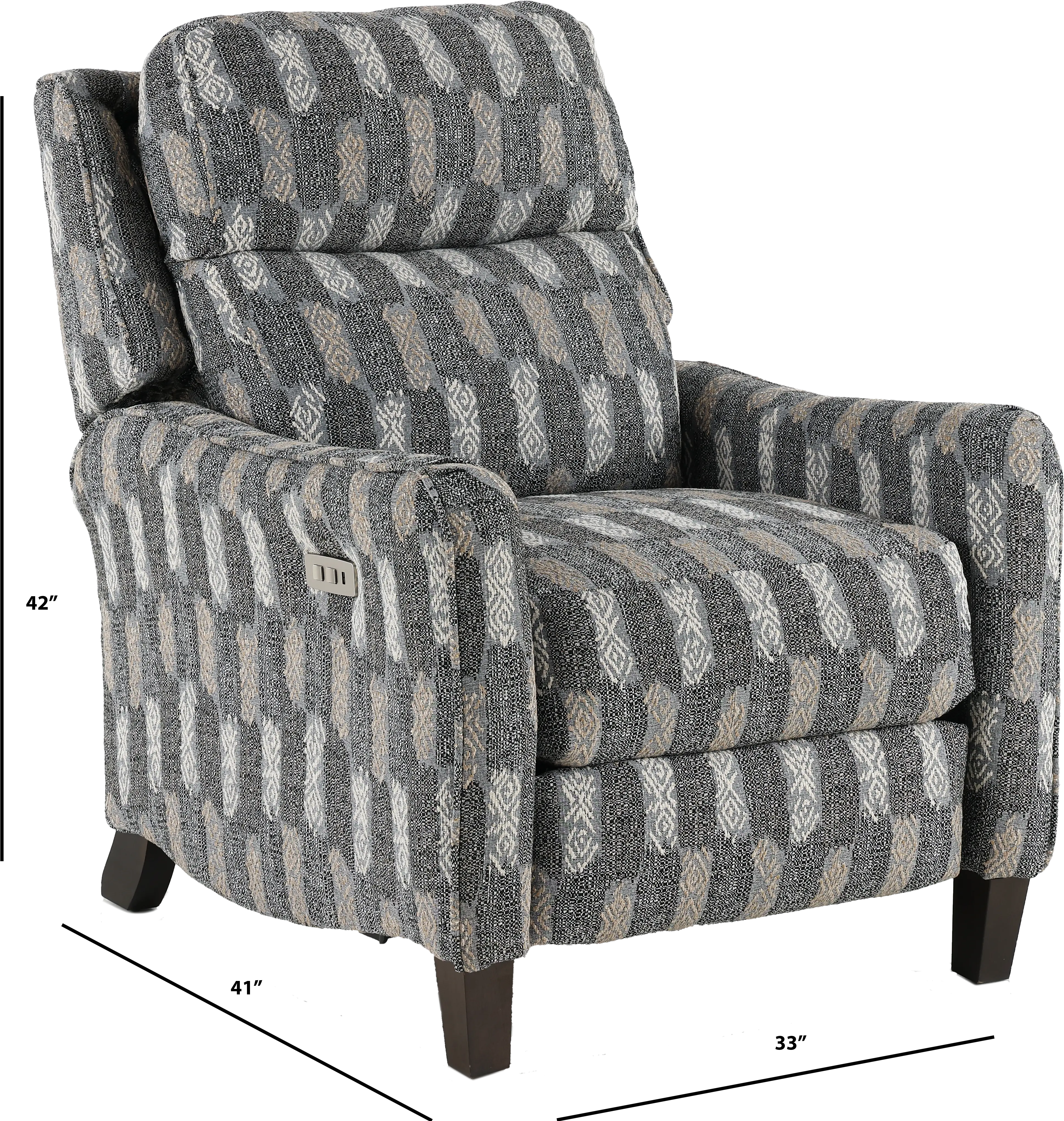 Legend Onyx Printed Power Rocker Recliner-3