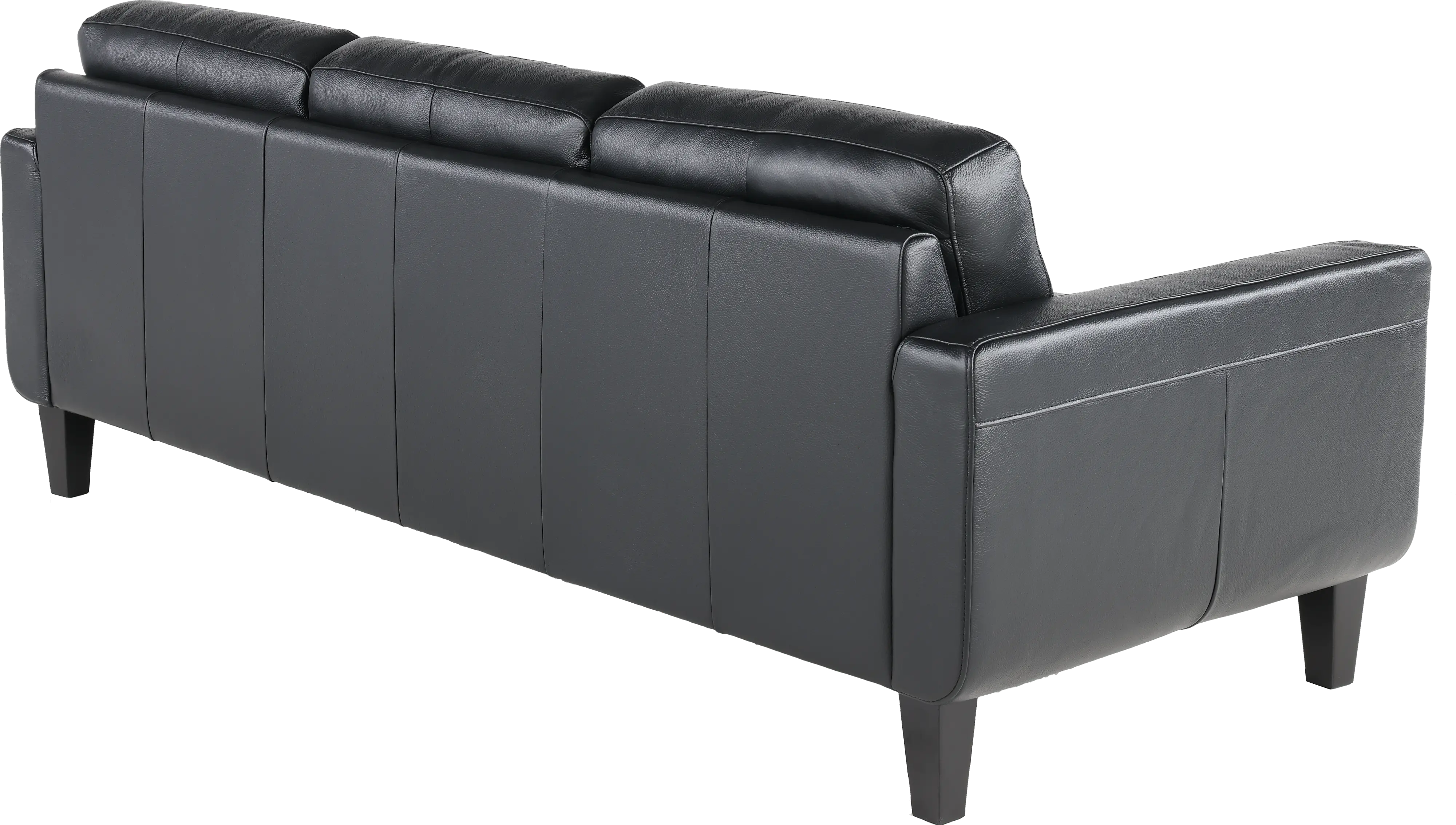 Cameron Black Leather Sofa-5