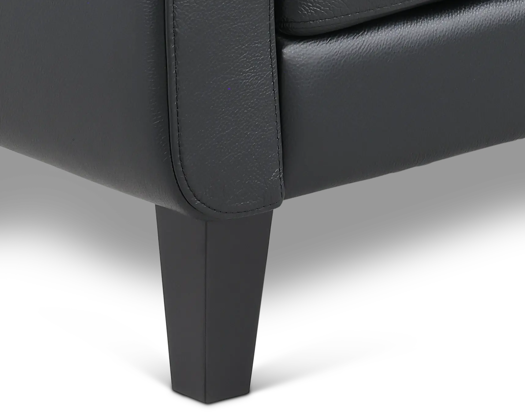 Cameron Black Leather Loveseat-6