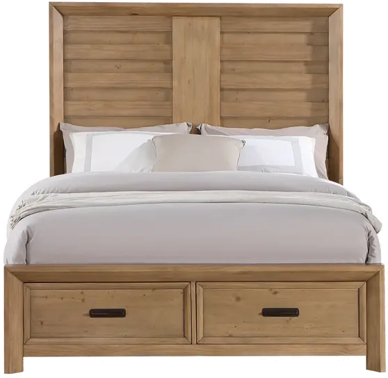 Brayden Light Brown Queen Storage Bed-2