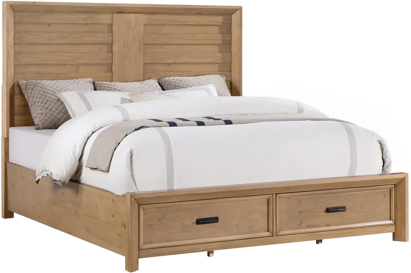 Brayden Light Brown King Storage Bed-2