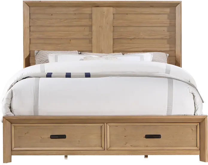 Brayden Light Brown King Storage Bed-1