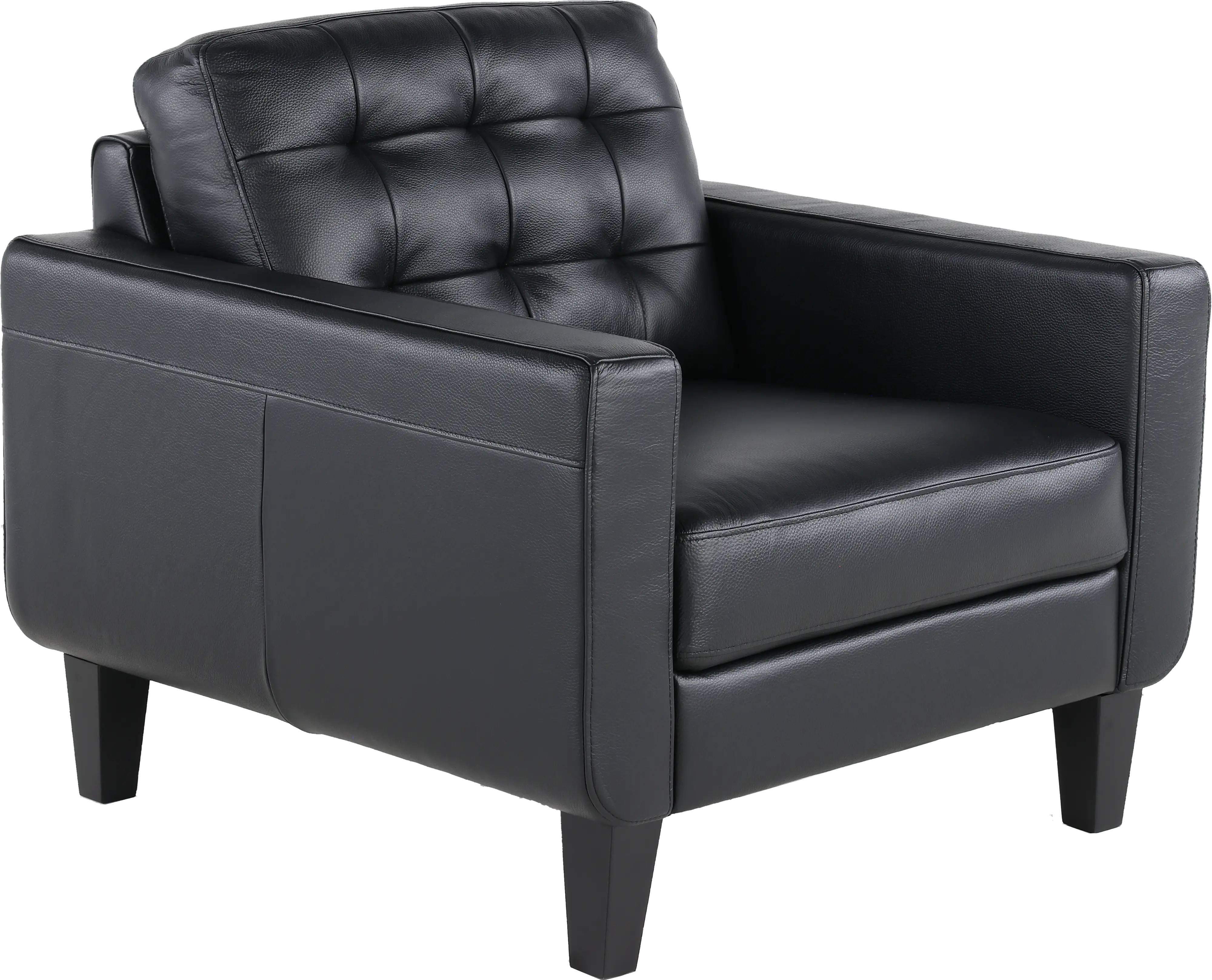 Cameron Black Leather Chair-1