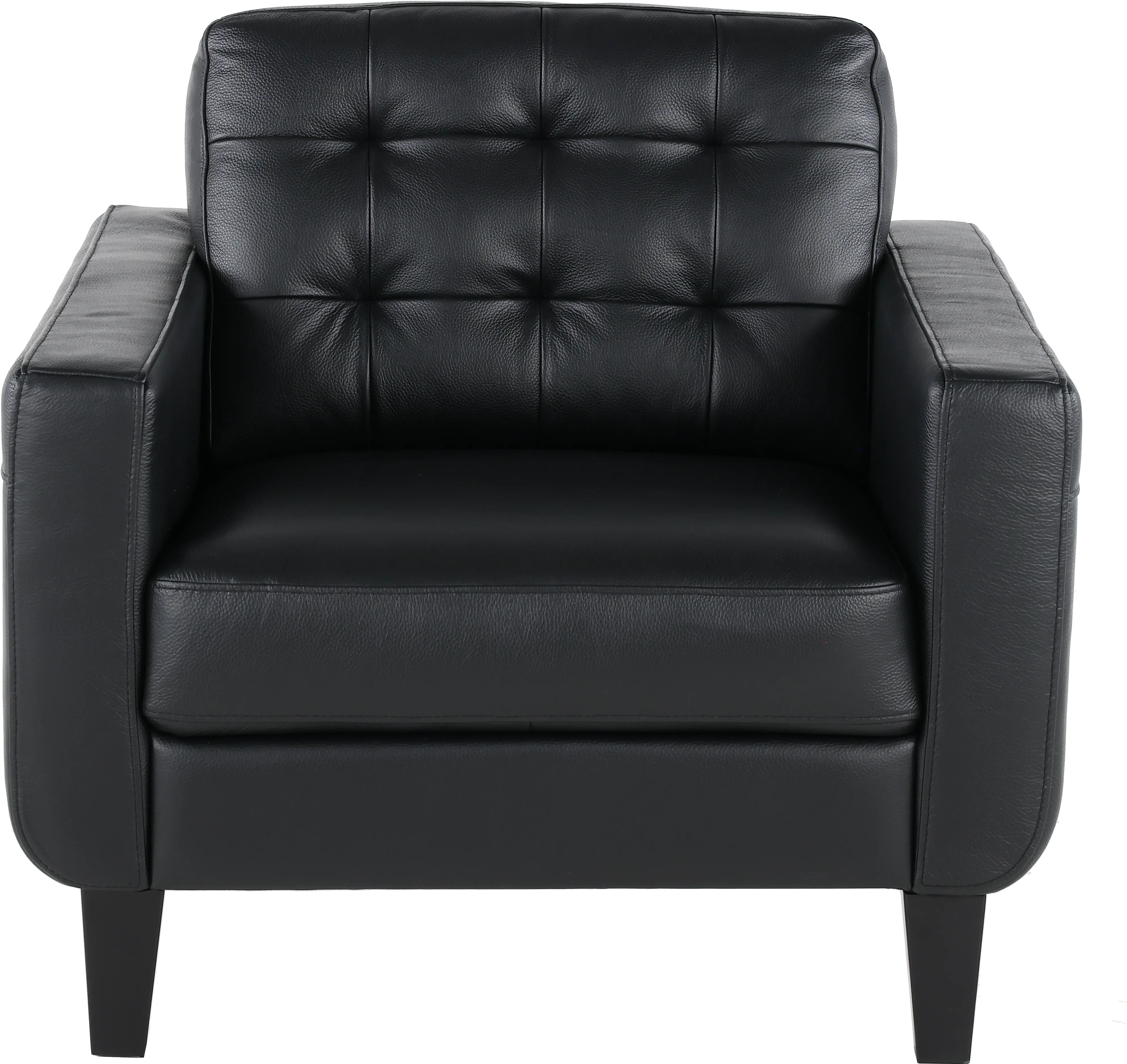 Cameron Black Leather Chair-4