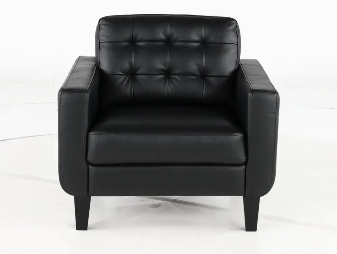 Cameron Black Leather Chair-9