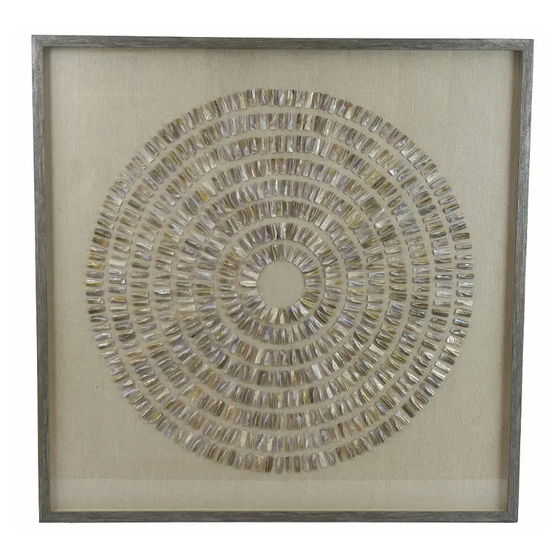 Shell and Natural Fiber Framed Wall Art