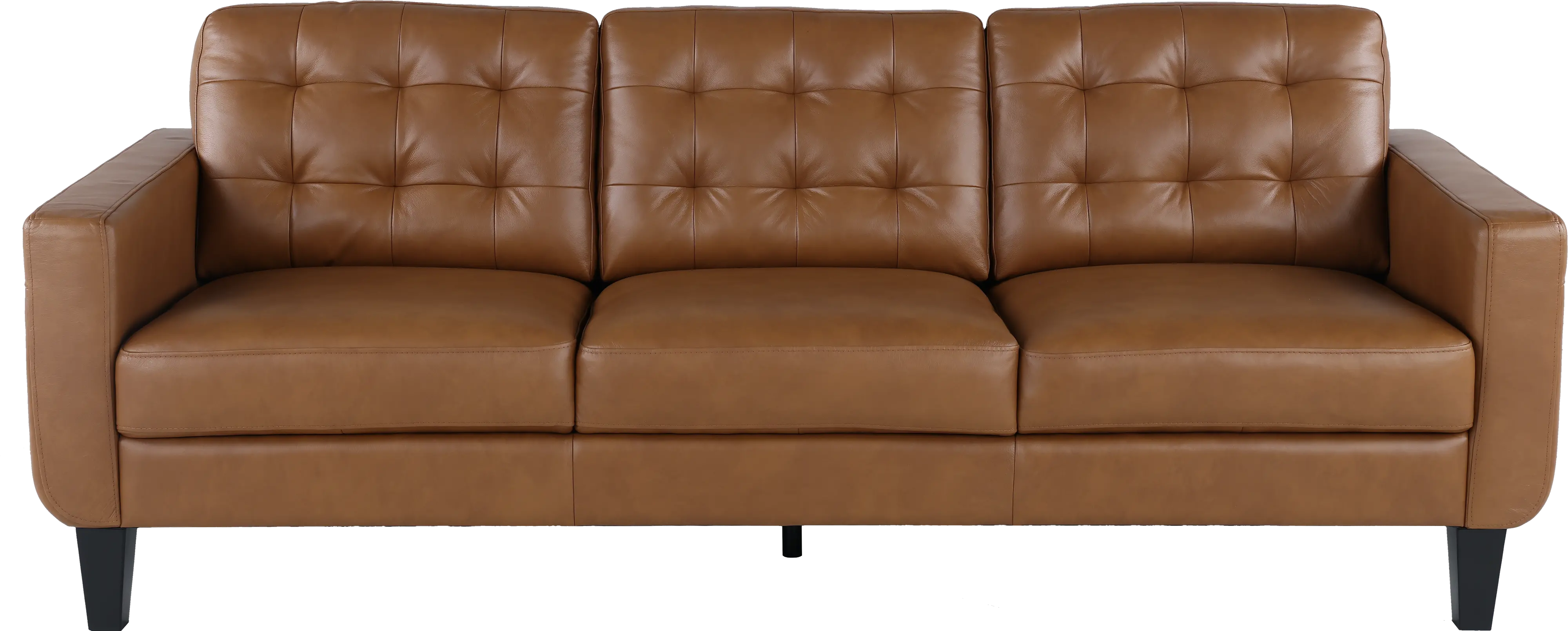 Cameron Brown Leather Sofa-1
