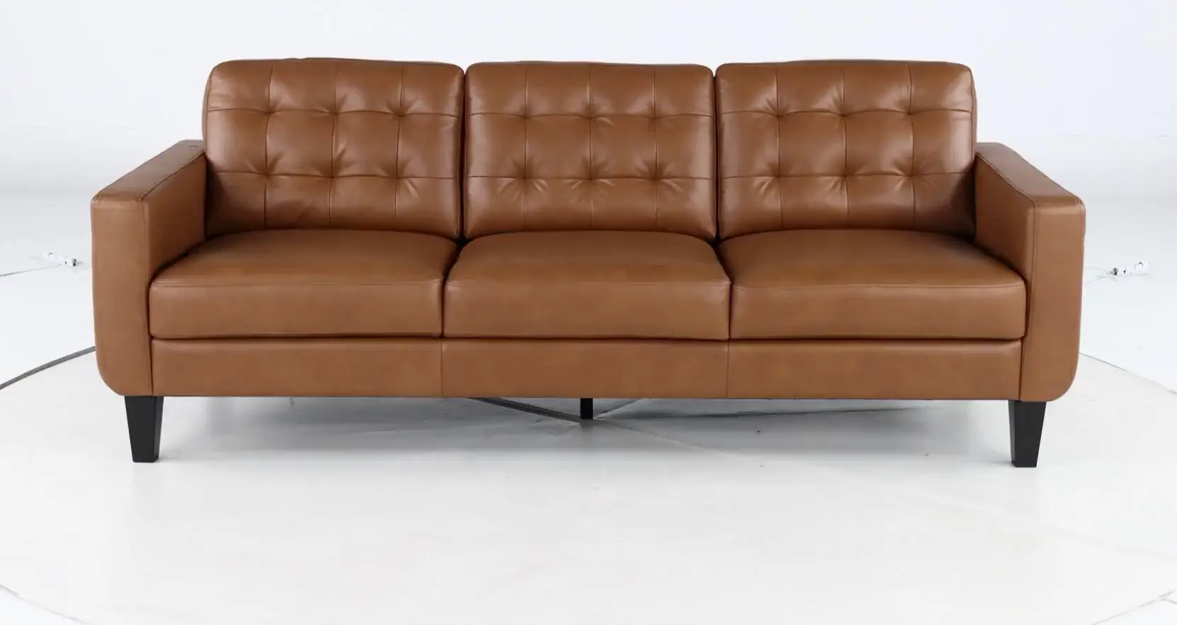Cameron Brown Leather Sofa-8