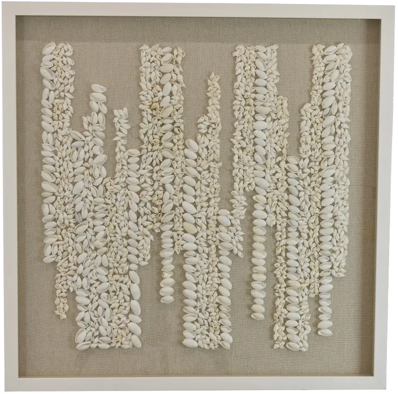 Shell and Natural Fiber Framed Wall Art