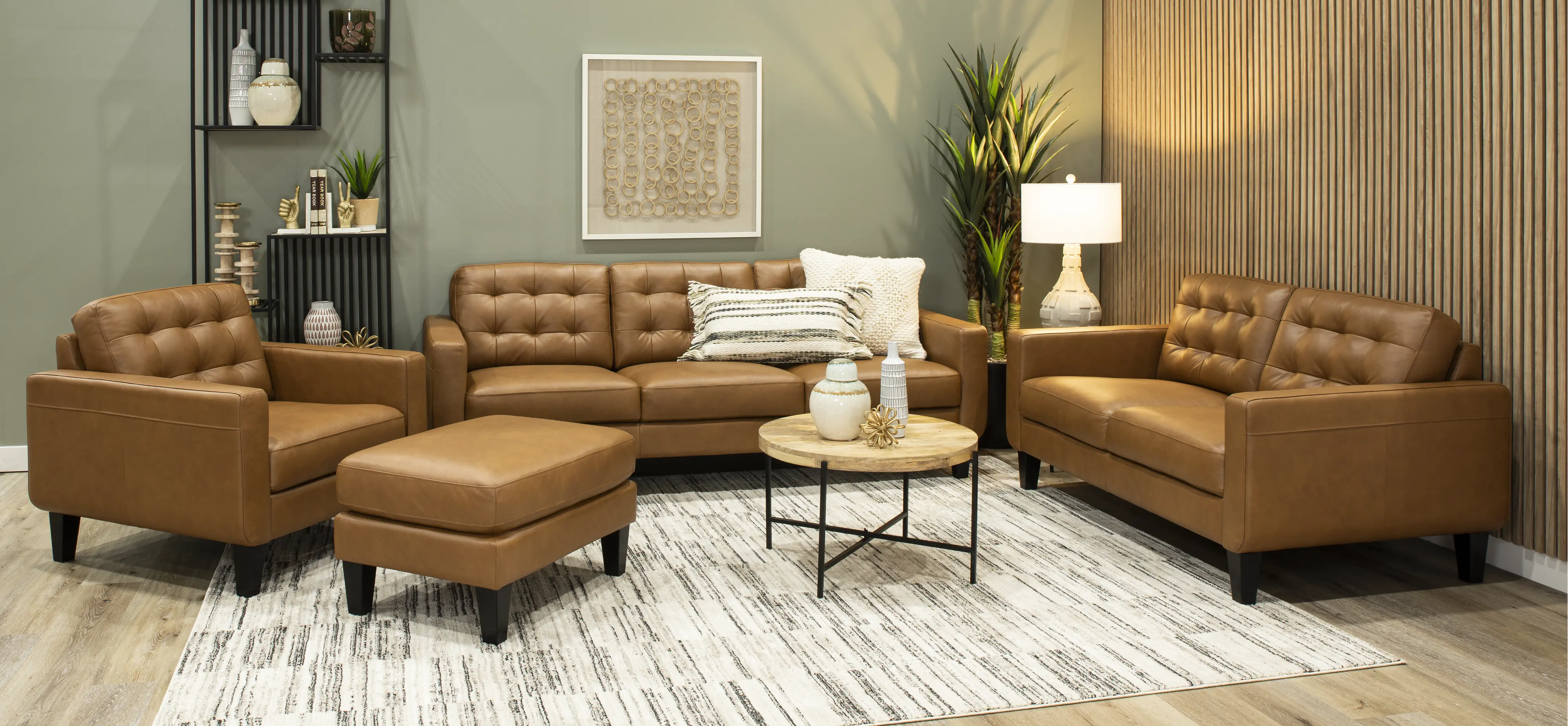 Cameron Brown Leather Chair-2