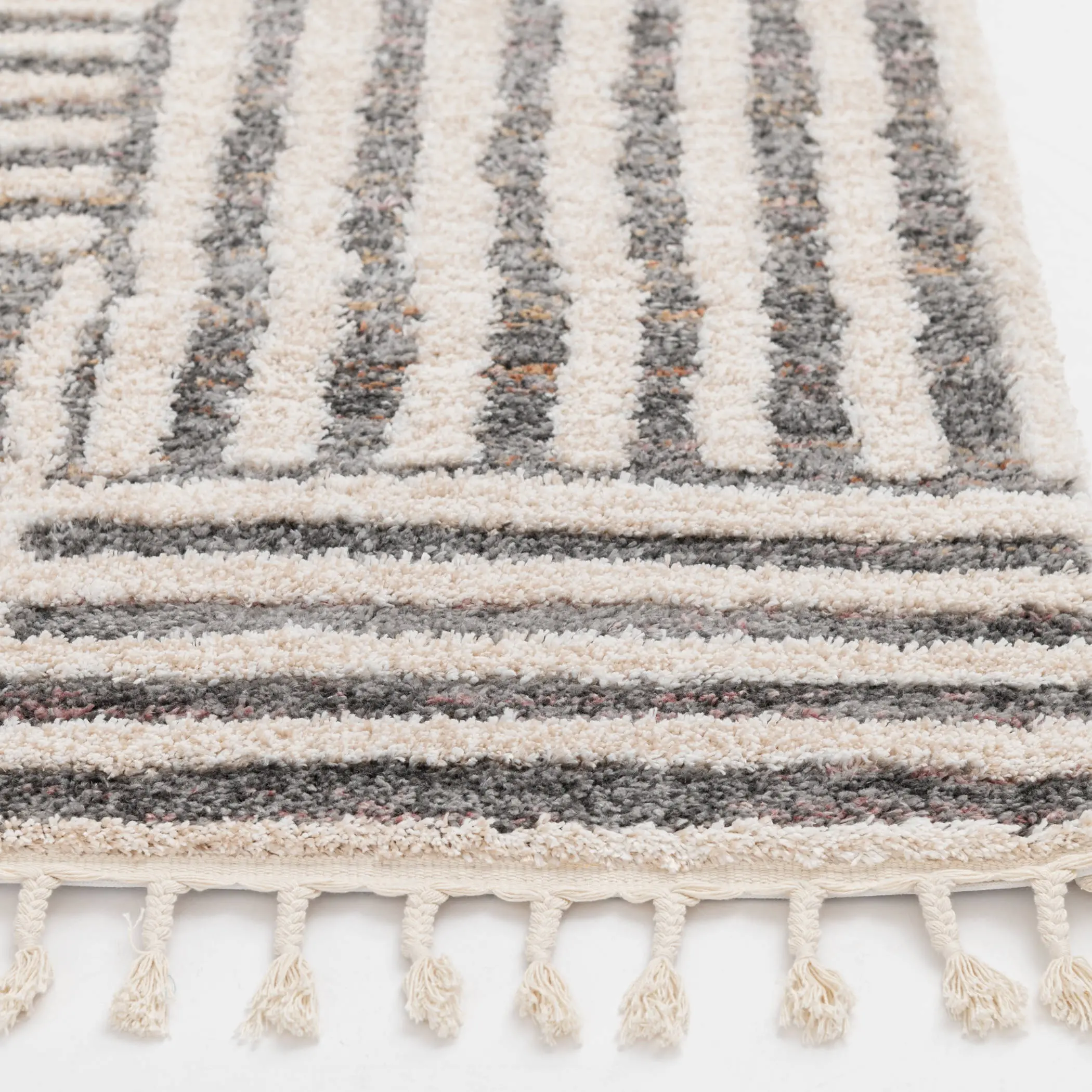 Vita 5 x 7 Melly Cream Striped Area Rug-2