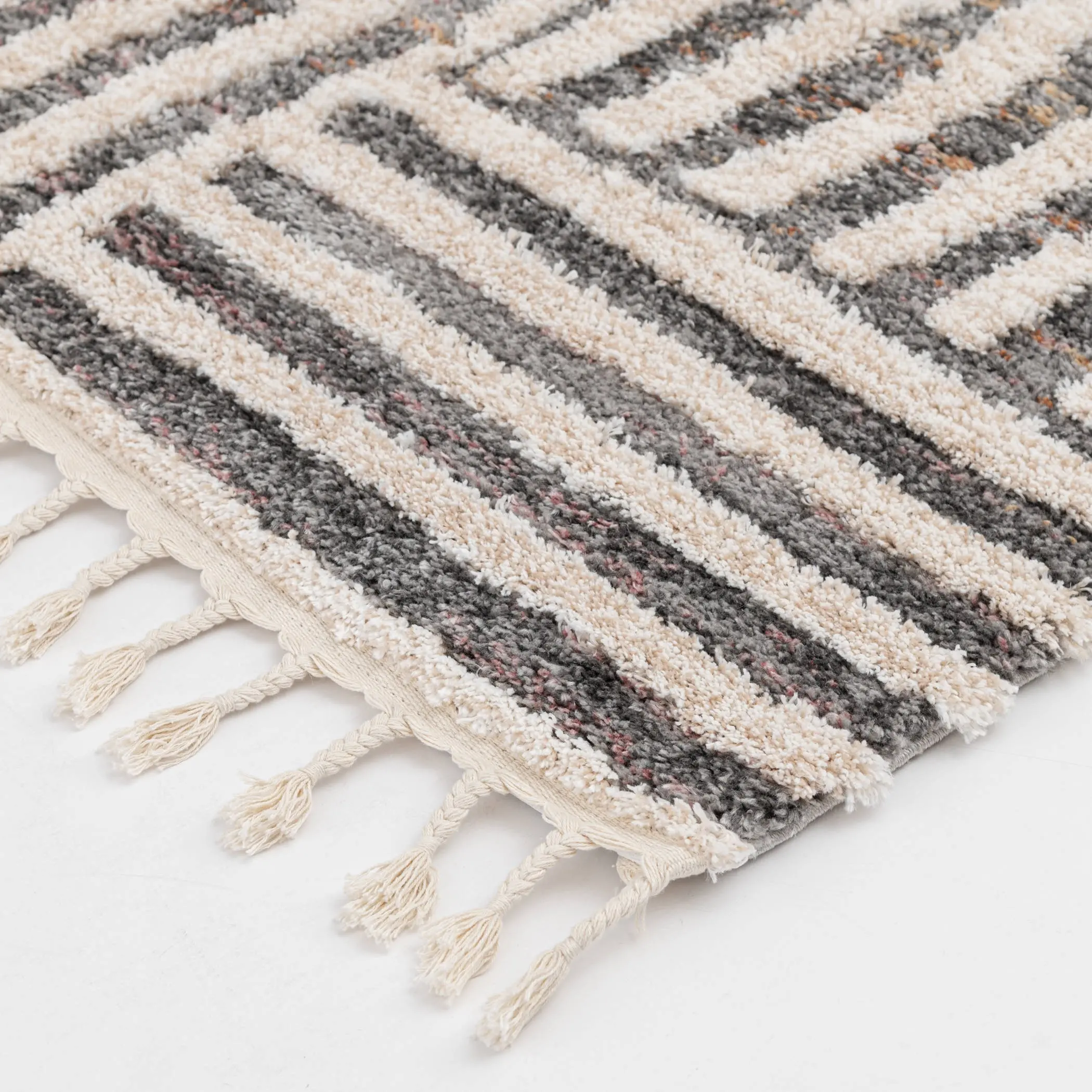 Vita 5 x 7 Melly Cream Striped Area Rug-3
