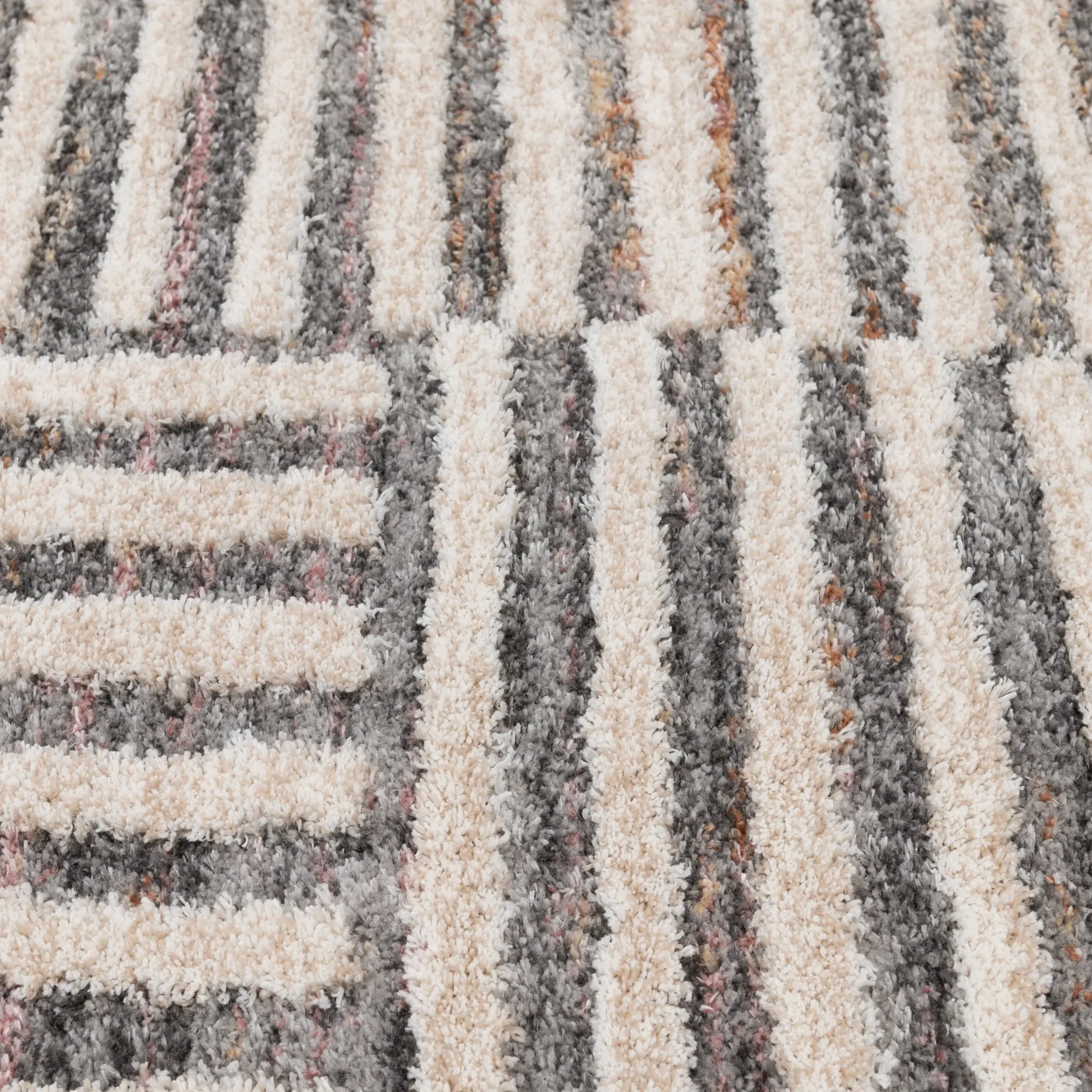 Vita 5 x 7 Melly Cream Striped Area Rug-4