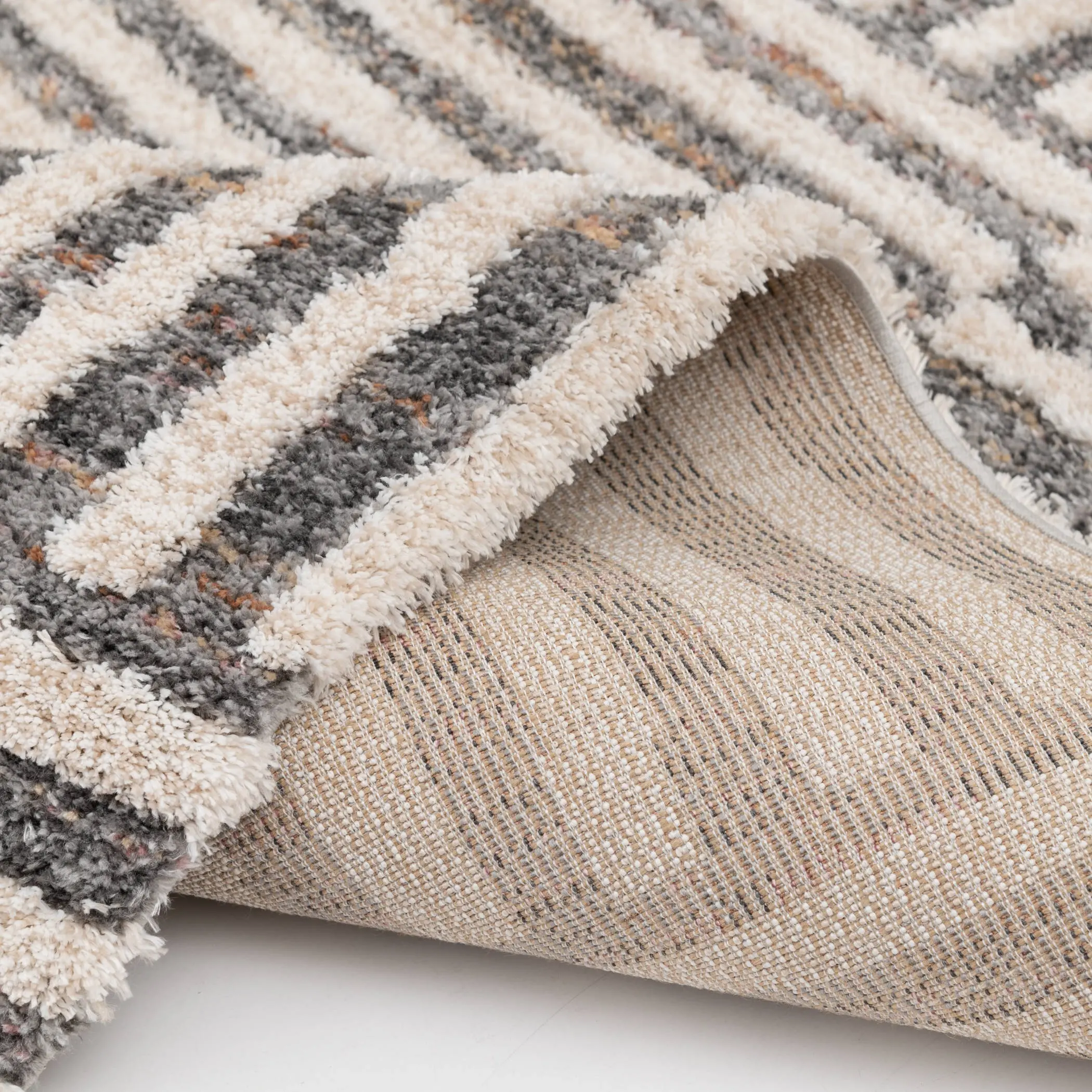 Vita 5 x 7 Melly Cream Striped Area Rug-6
