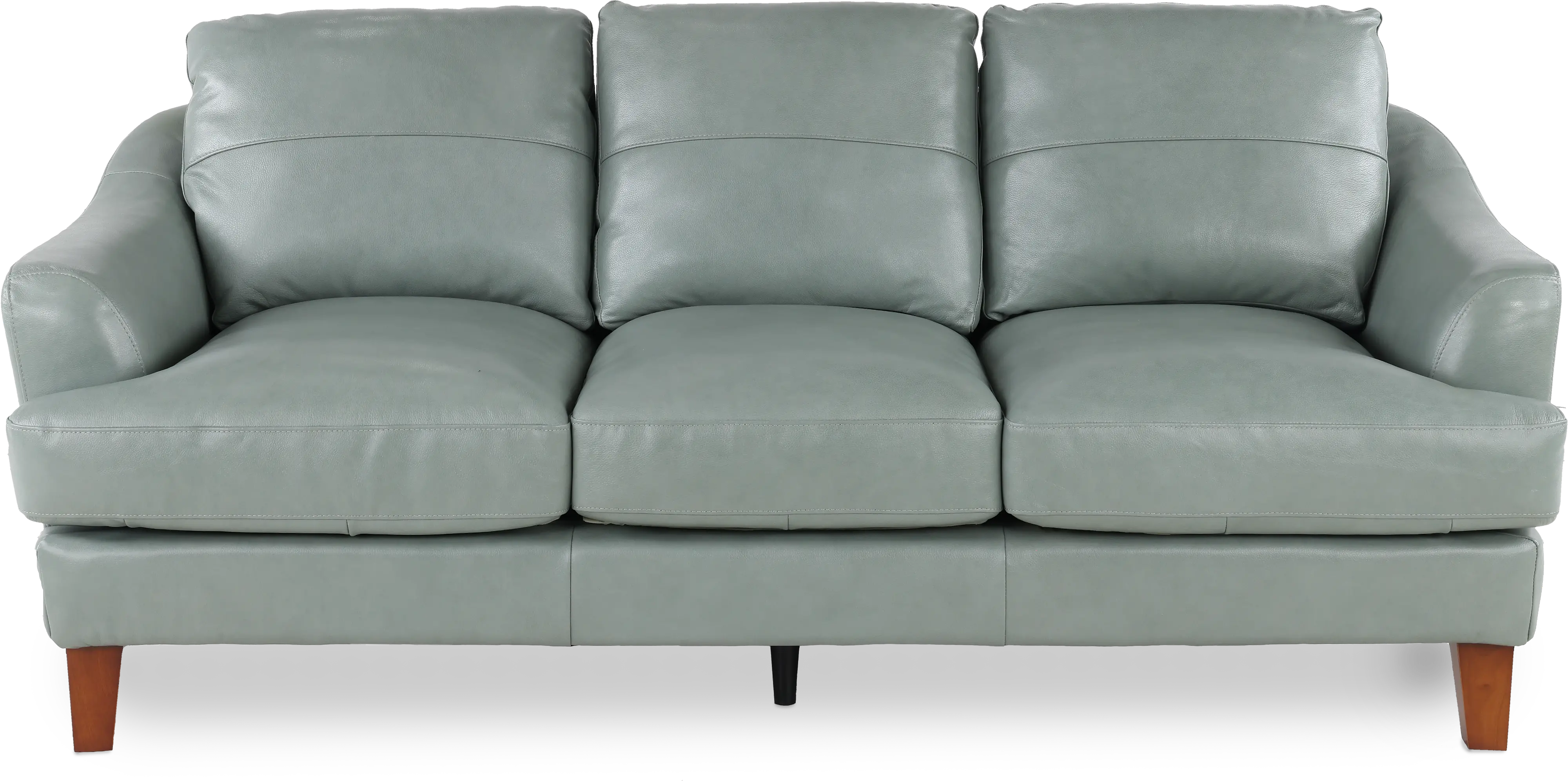 Palmer Ice Blue Leather Sofa-1