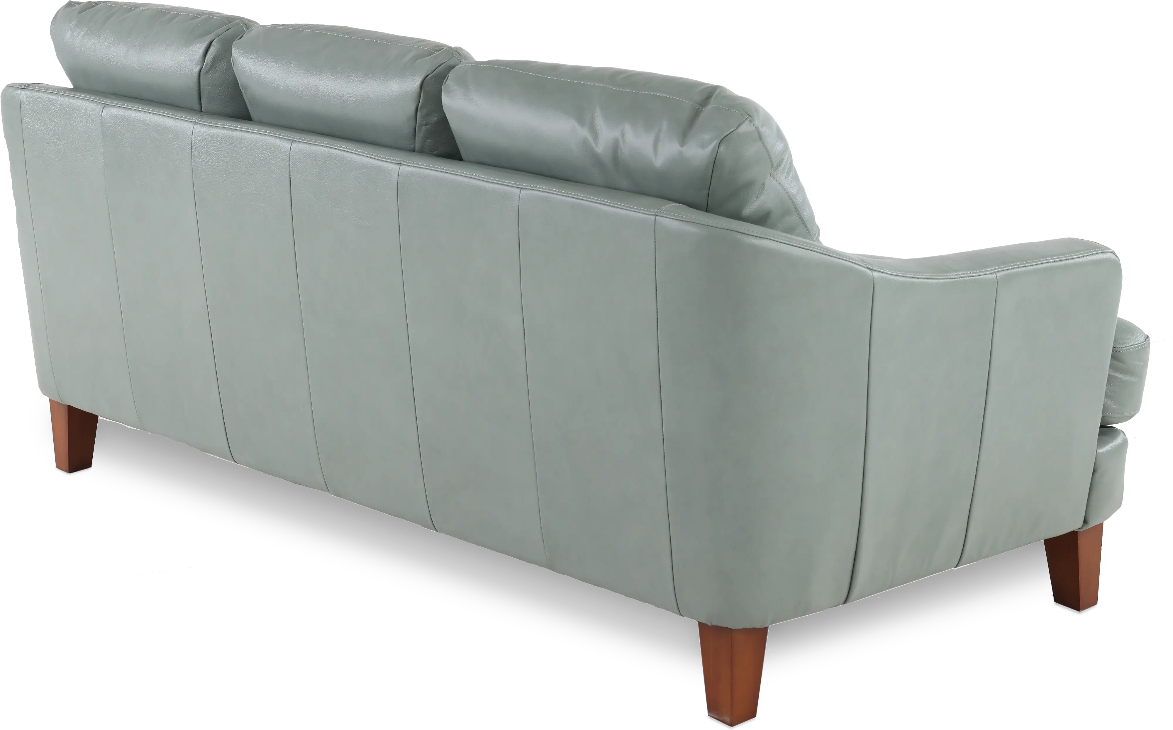 Palmer Ice Blue Leather Sofa-5