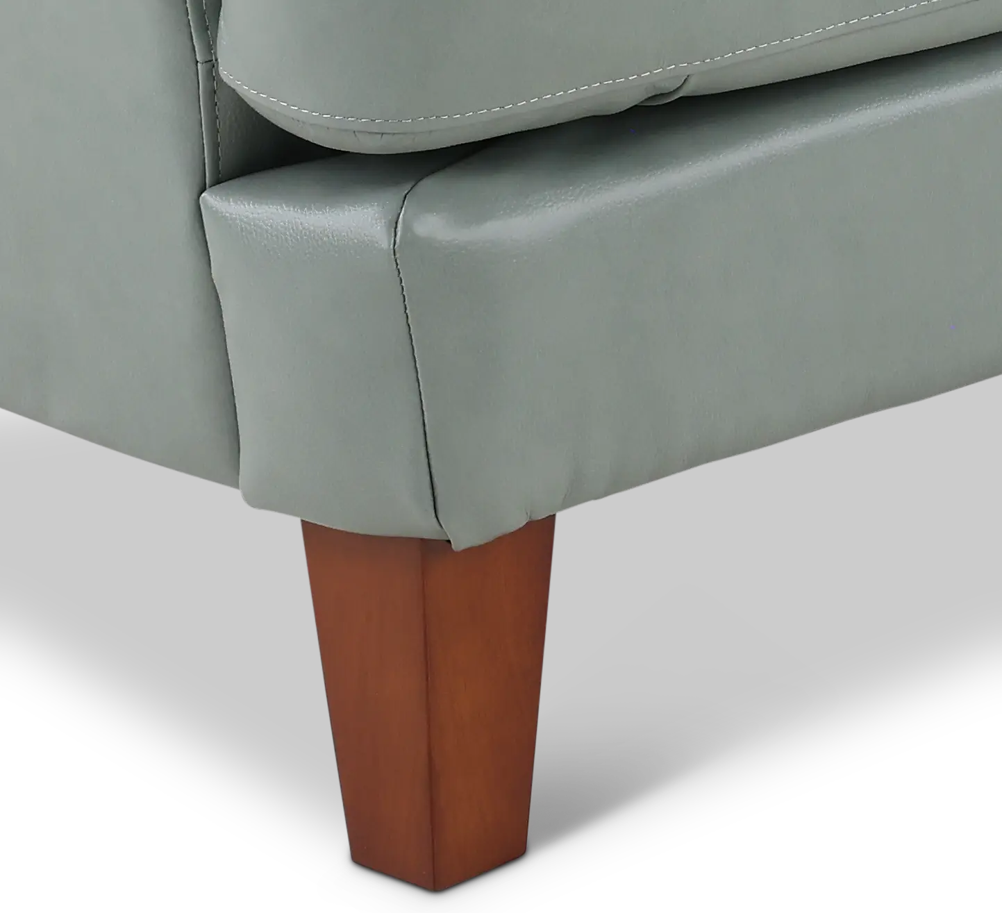 Palmer Ice Blue Leather Sofa-6