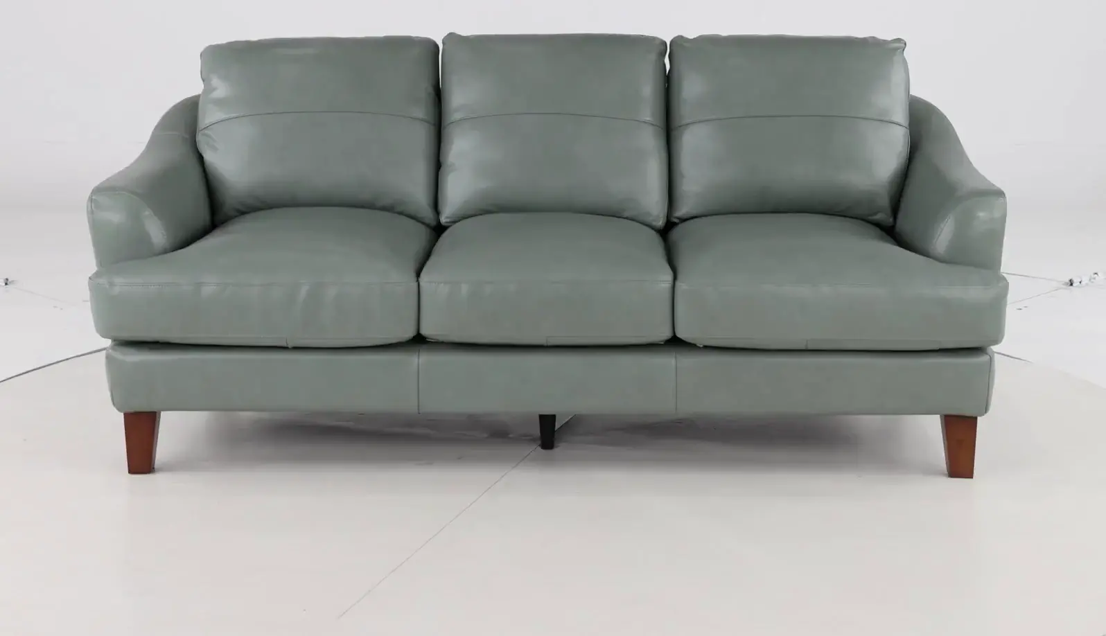 Palmer Ice Blue Leather Sofa-7