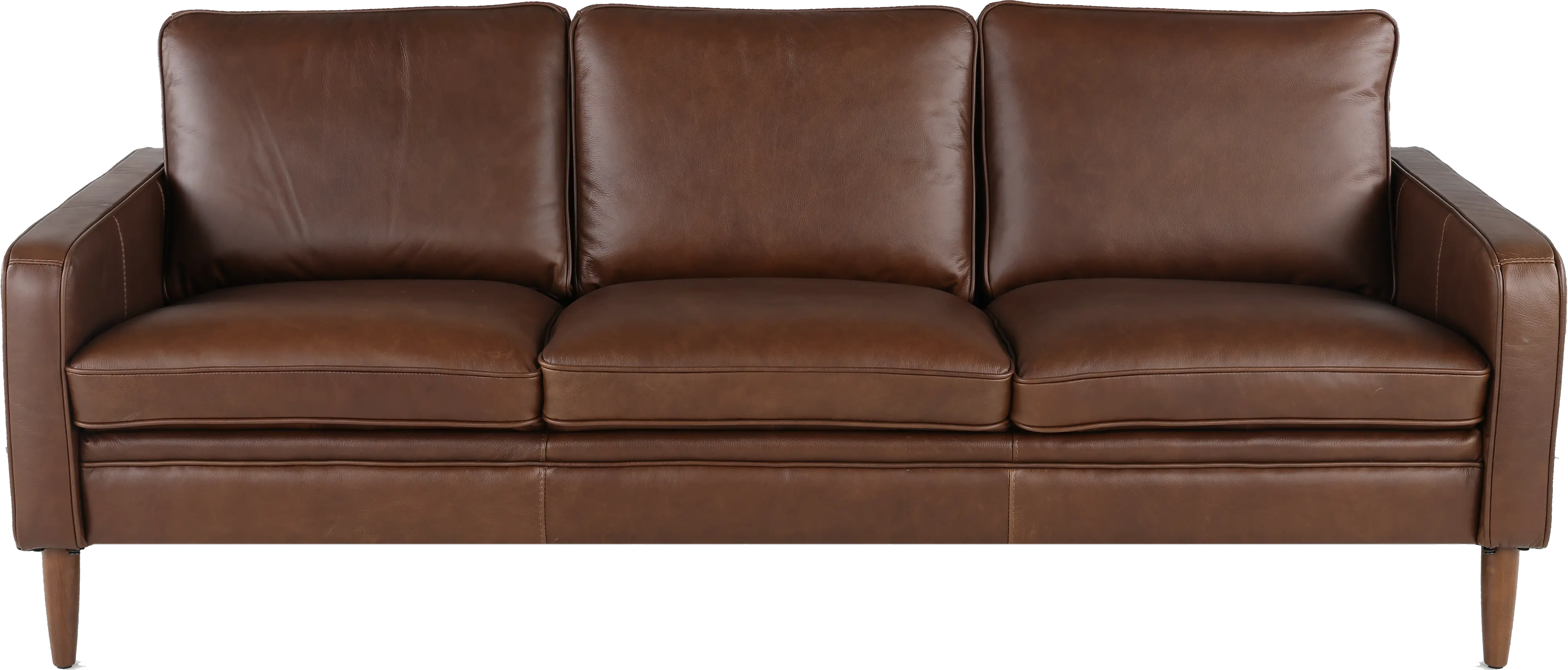 Volcano Brown Leather Sofa-1