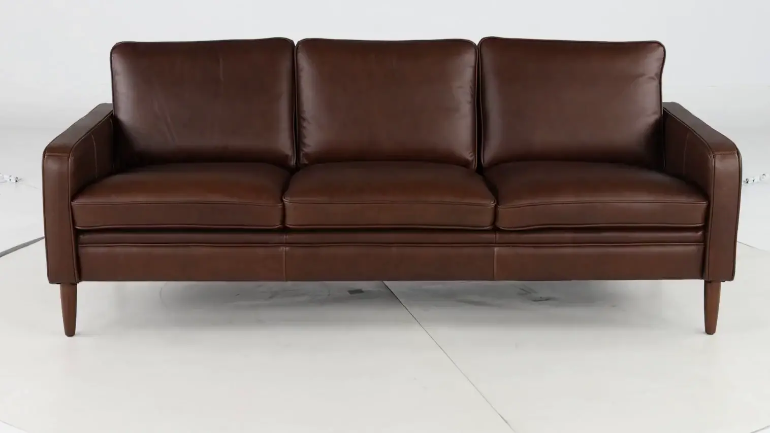 Volcano Brown Leather Sofa-5