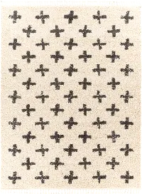 BBE2310-5373/5.3X7.3 Berber 5 x 7 Contemporary Swiss Cream Shag Rug