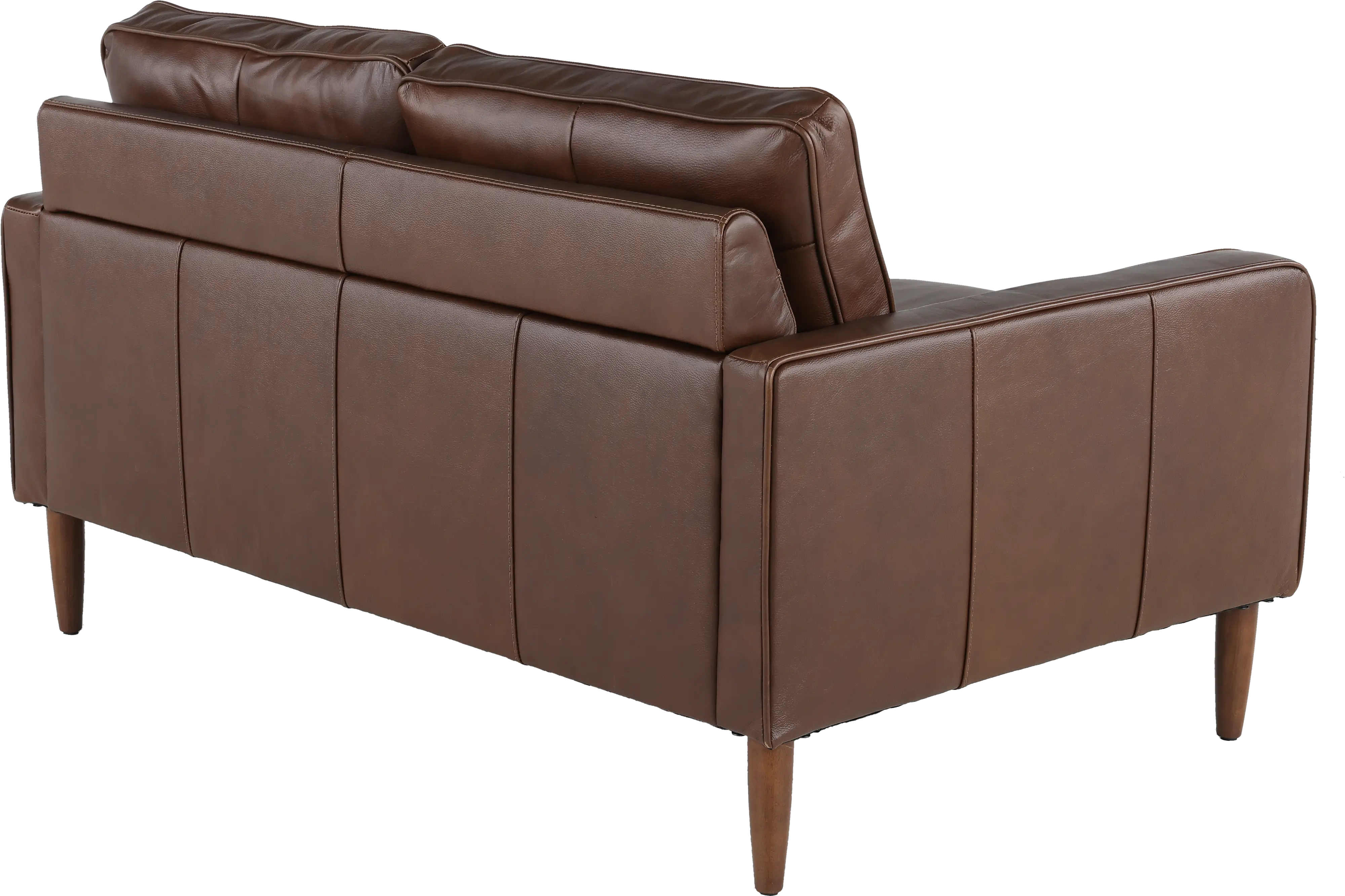 Volcano Brown Leather Loveseat-6