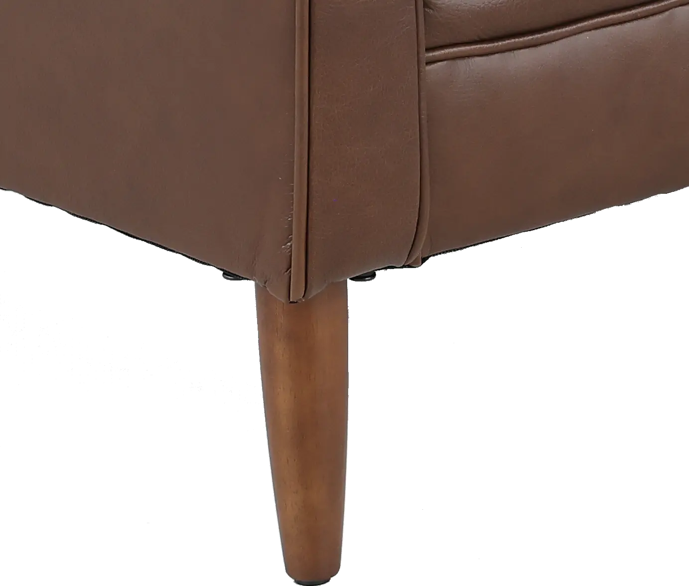 Volcano Brown Leather Loveseat-7