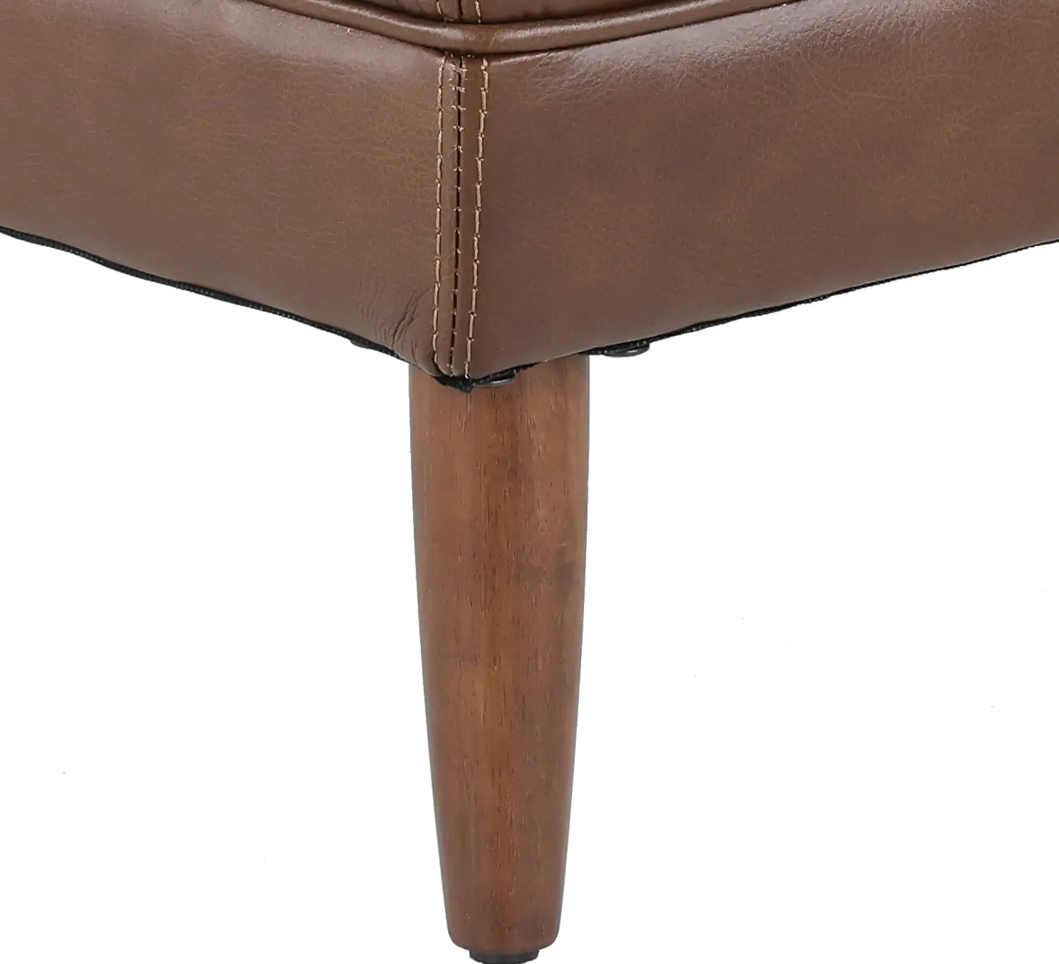 Volcano Brown Leather Ottoman-6