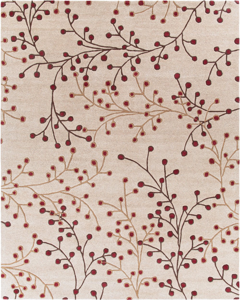 Athena 8 x 11 Burgundy Berries Area Rug