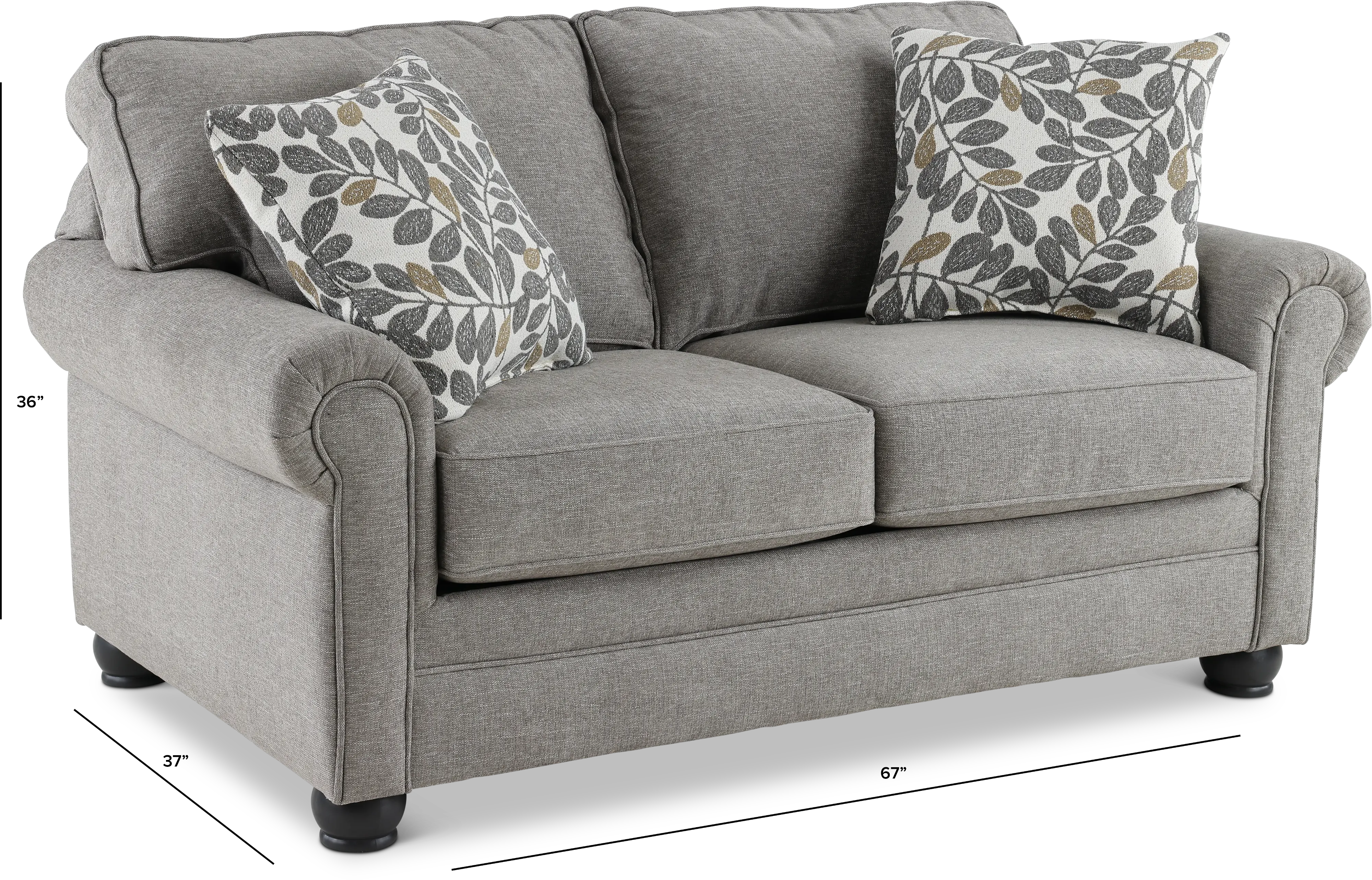 Simplicity Gray Loveseat-3