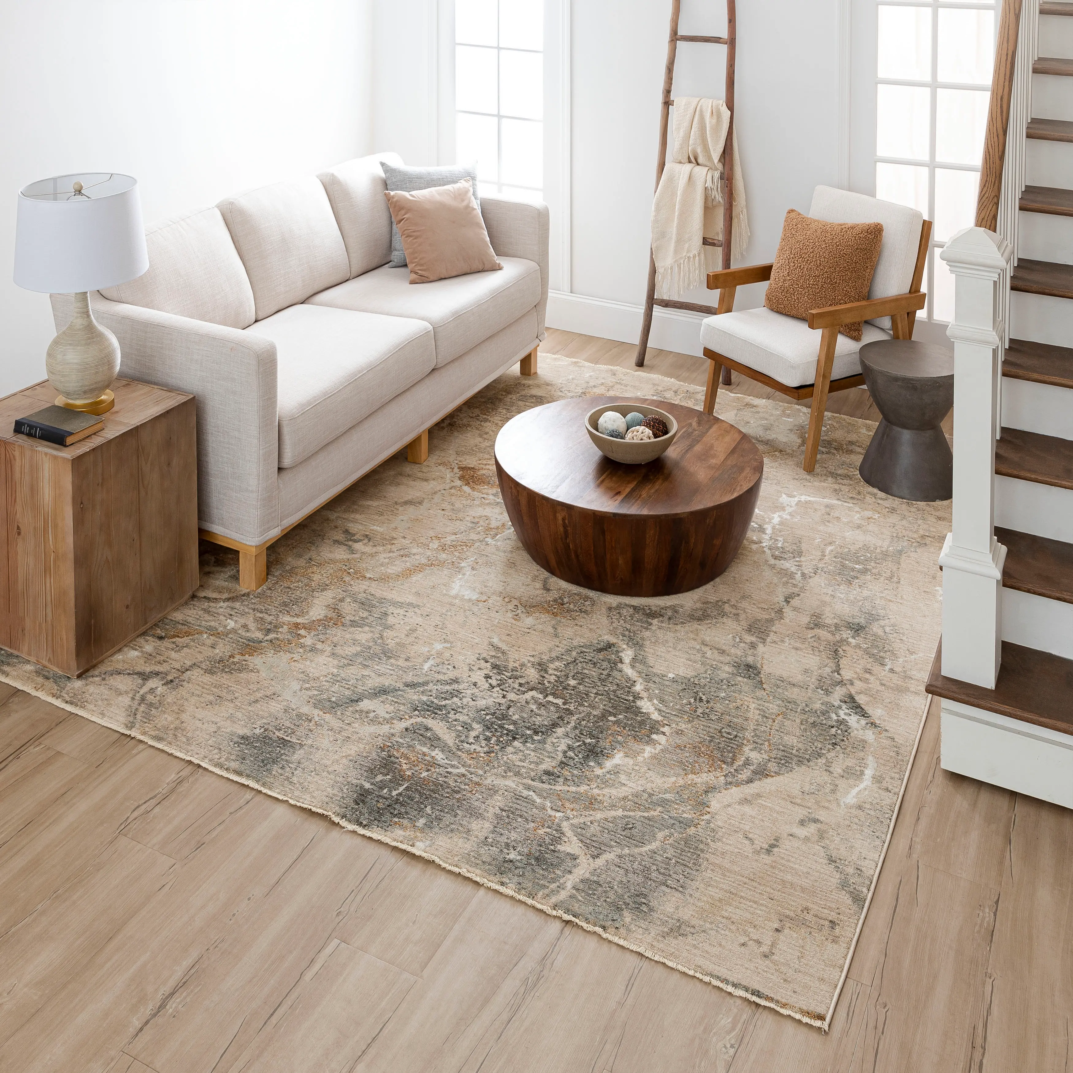 R1063-238/DENIM-5X7 Echo 5 x 8 Tesoro Cream Area Rug-6