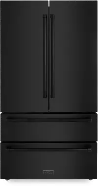 RFM-36-BS ZLINE 36  22.5 cu ft French Door Refrigerator - Black Stainless Steel Counter Depth