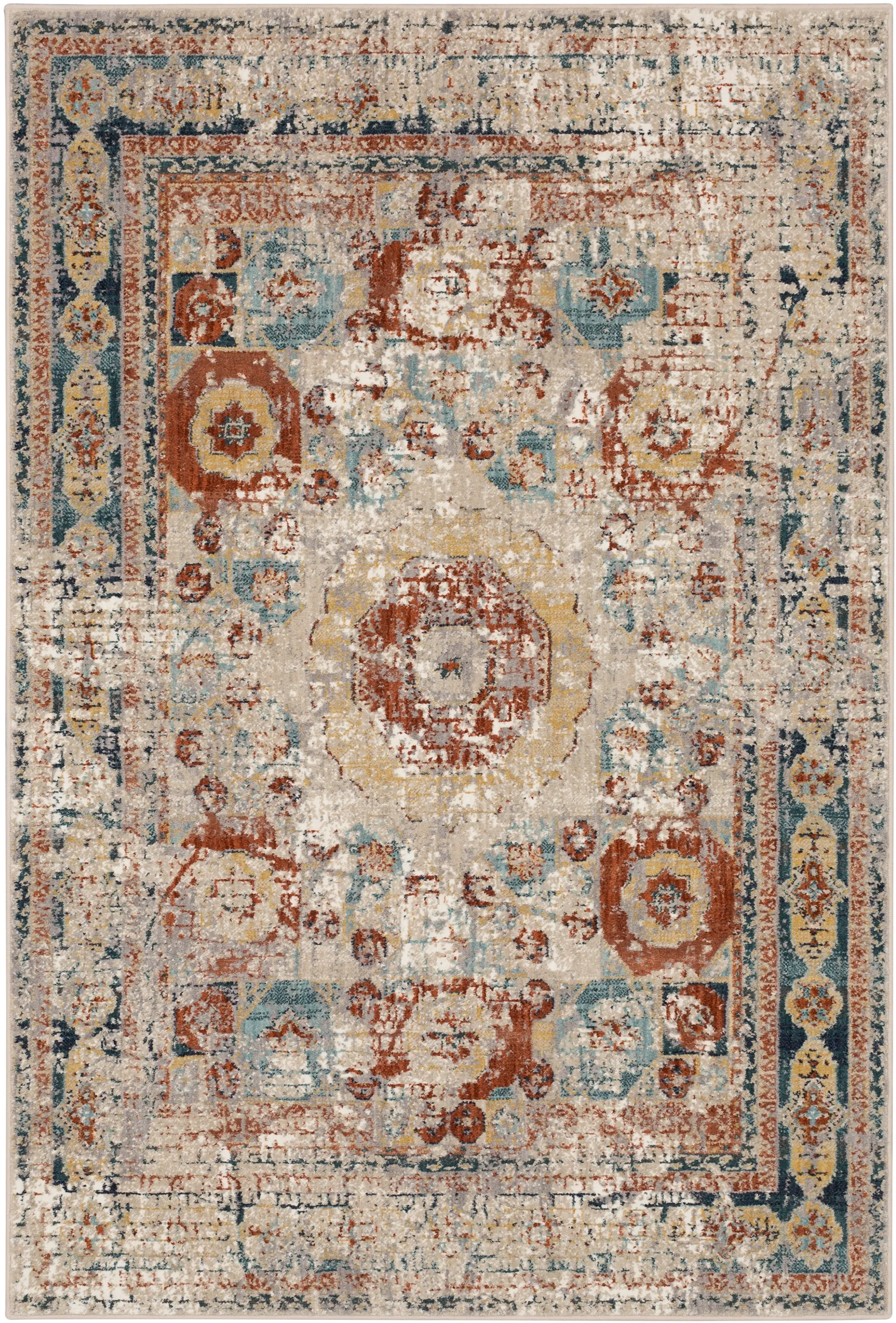 91980-10038/BEIG-5X7 Soiree 5 x 8 Cristales Oyster Area Rug-1