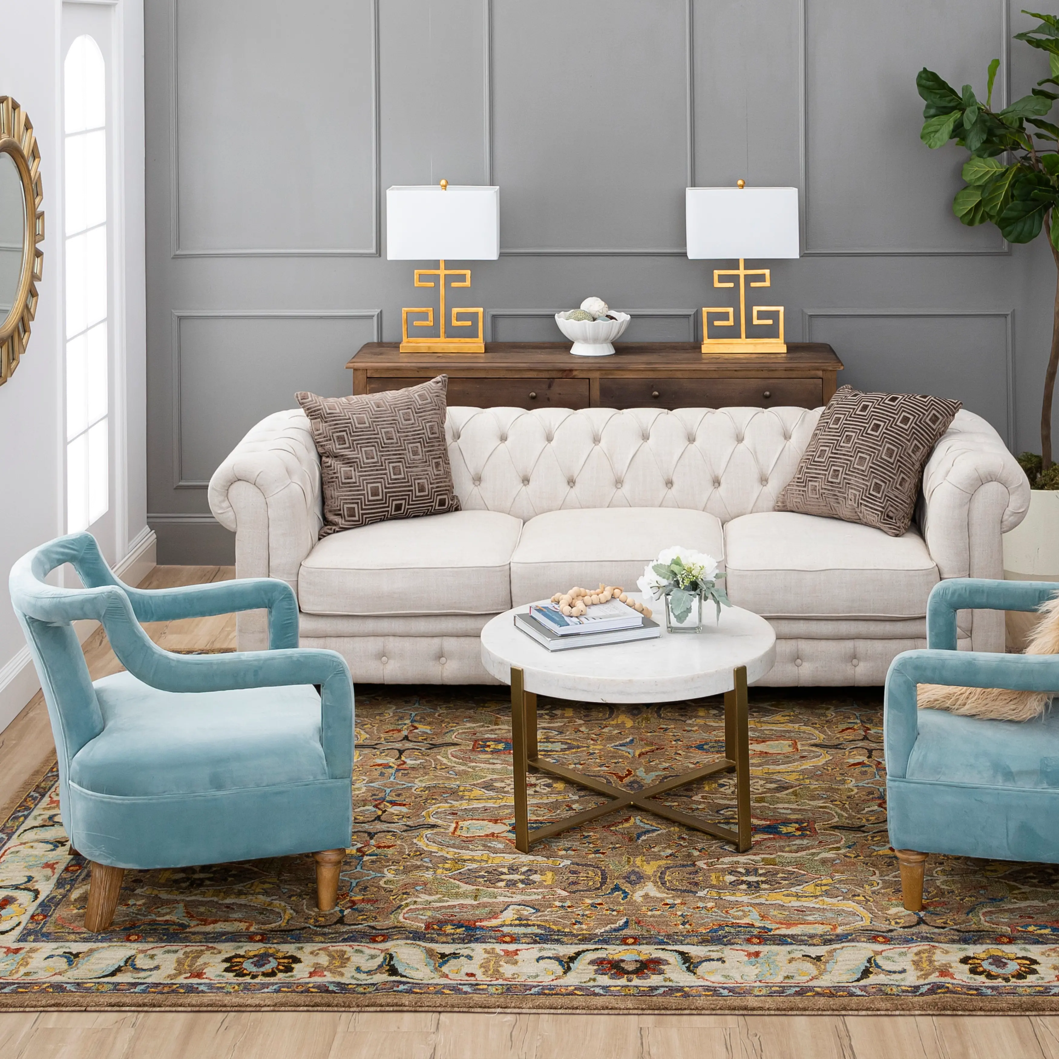 91980-10038/BEIG-5X7 Soiree 5 x 8 Cristales Oyster Area Rug-2