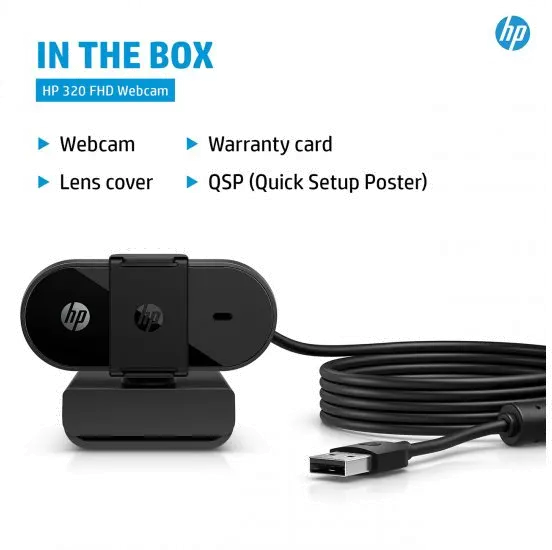HP 320 FHD WEBCAM HP Black 320 FHD Webcam-8