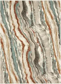 92554-70044/PRL-8X11 Soiree 8 x 11 Pearl River Alabaster Area Rug
