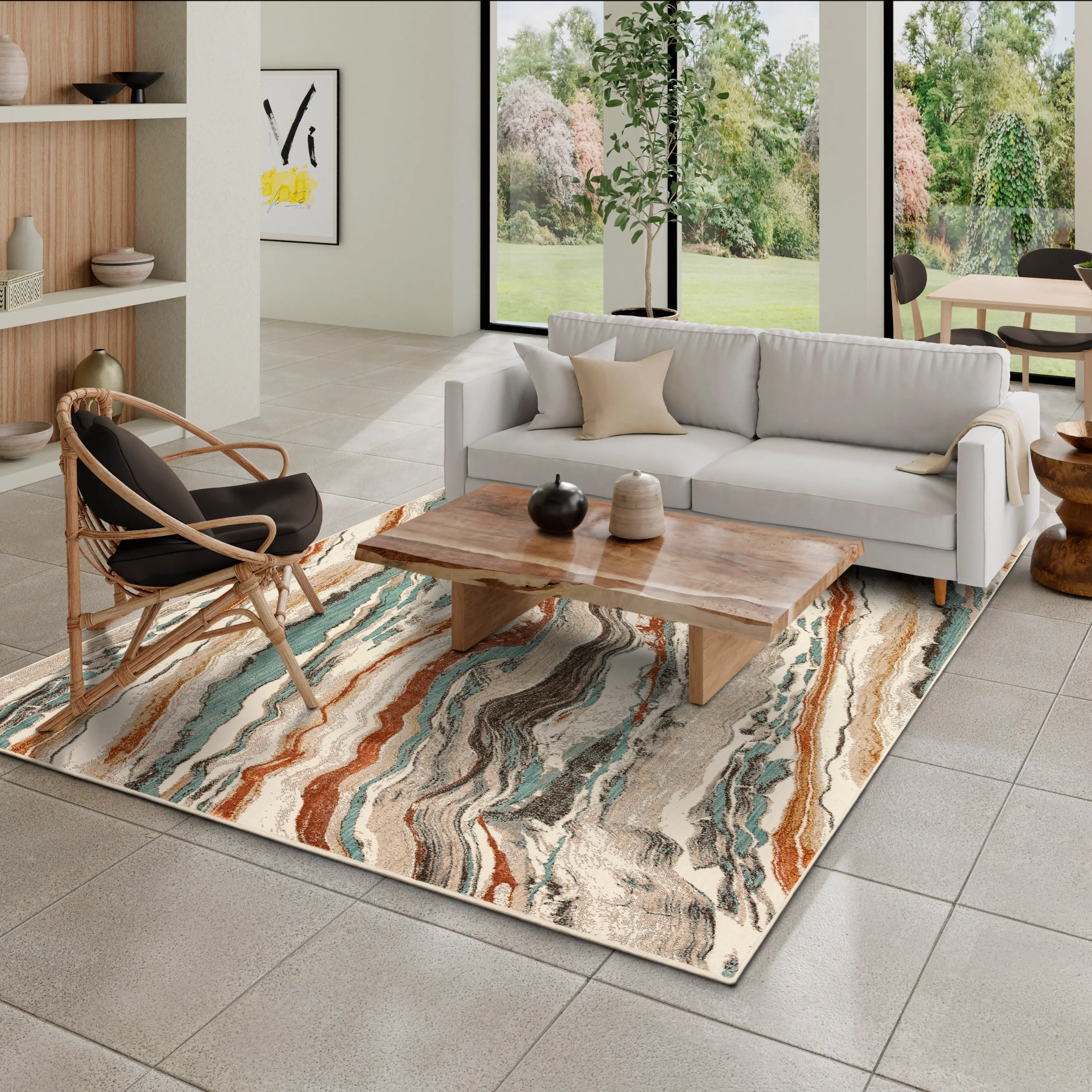 92554-70044/PRL-8X11 Soiree 8 x 11 Pearl River Alabaster Area Rug-4