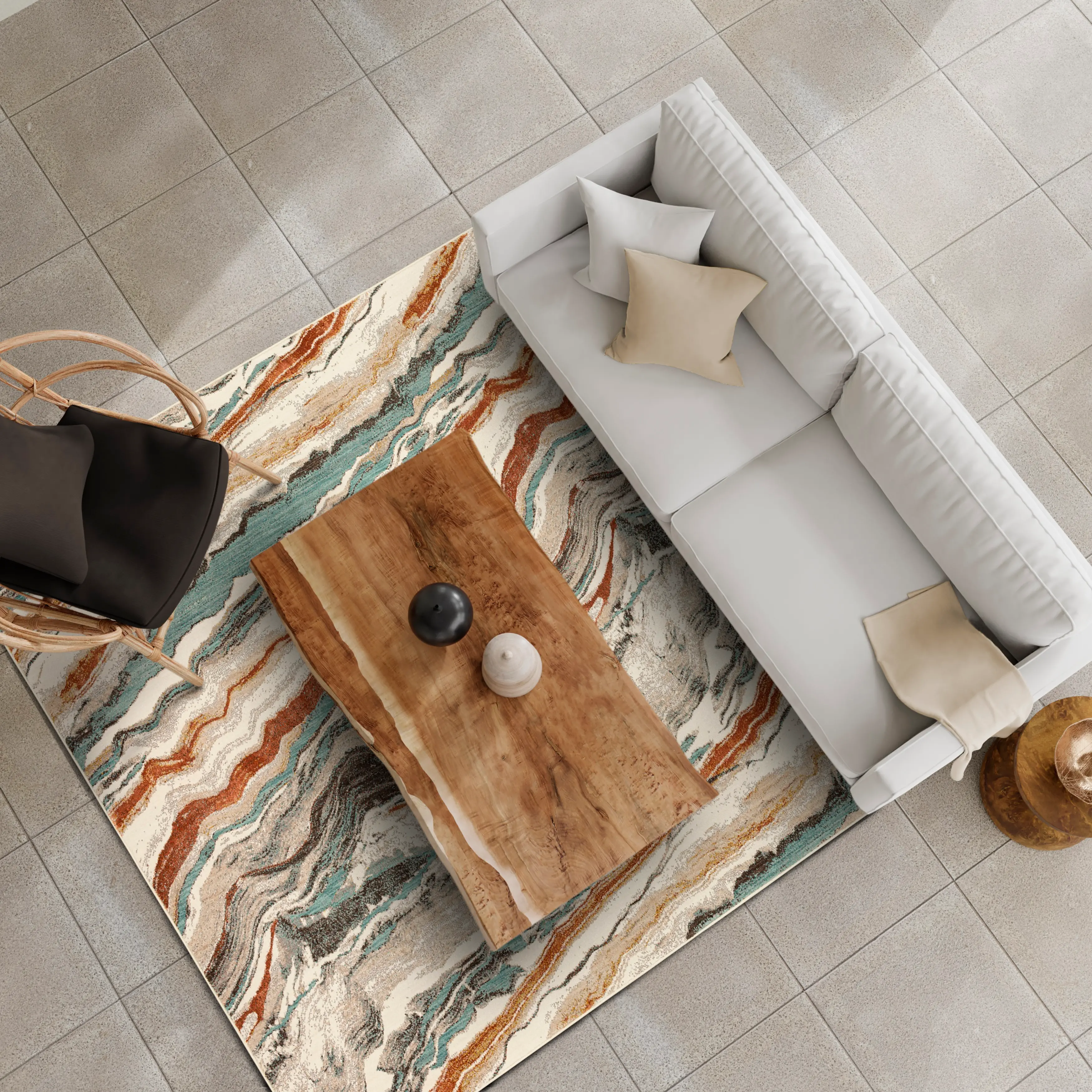 92554-70044/PRL-8X11 Soiree 8 x 11 Pearl River Alabaster Area Rug-5