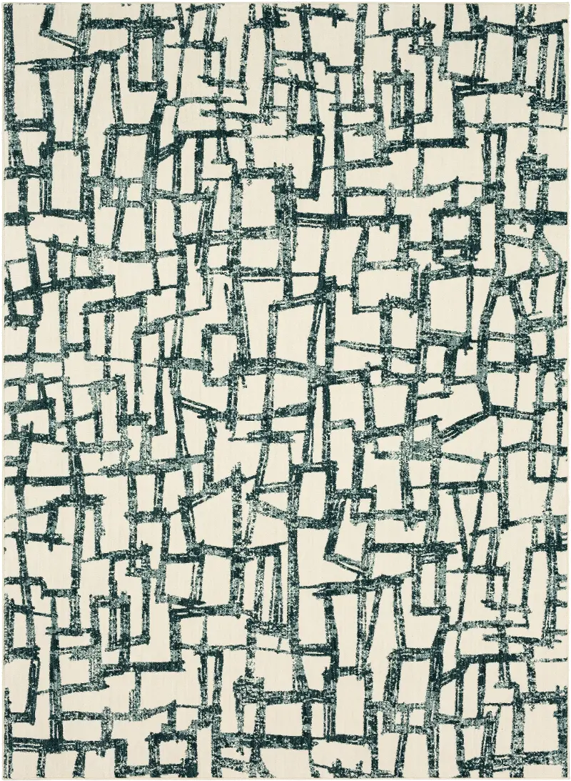 Soiree 8 x 11 Casa Mila Abstract Green Area Rug