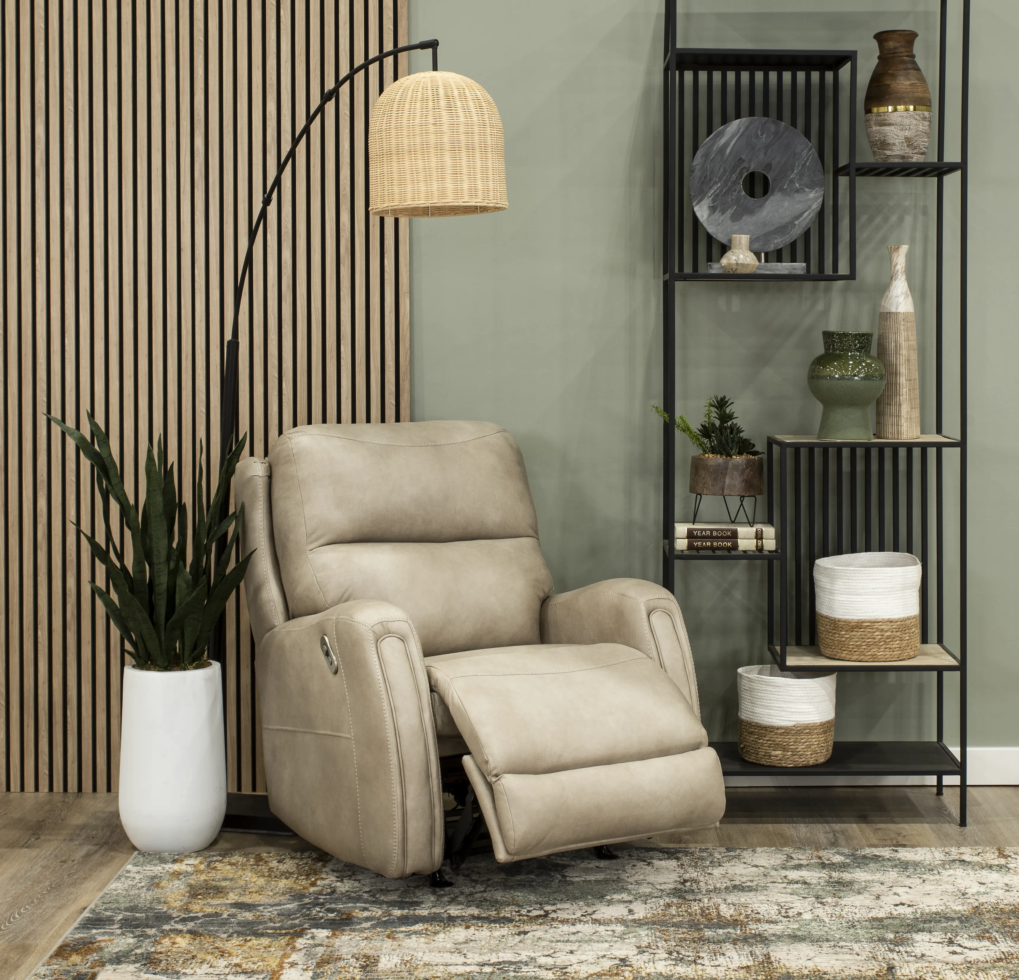 Asher Buff Beige Power Rocker Recliner-2