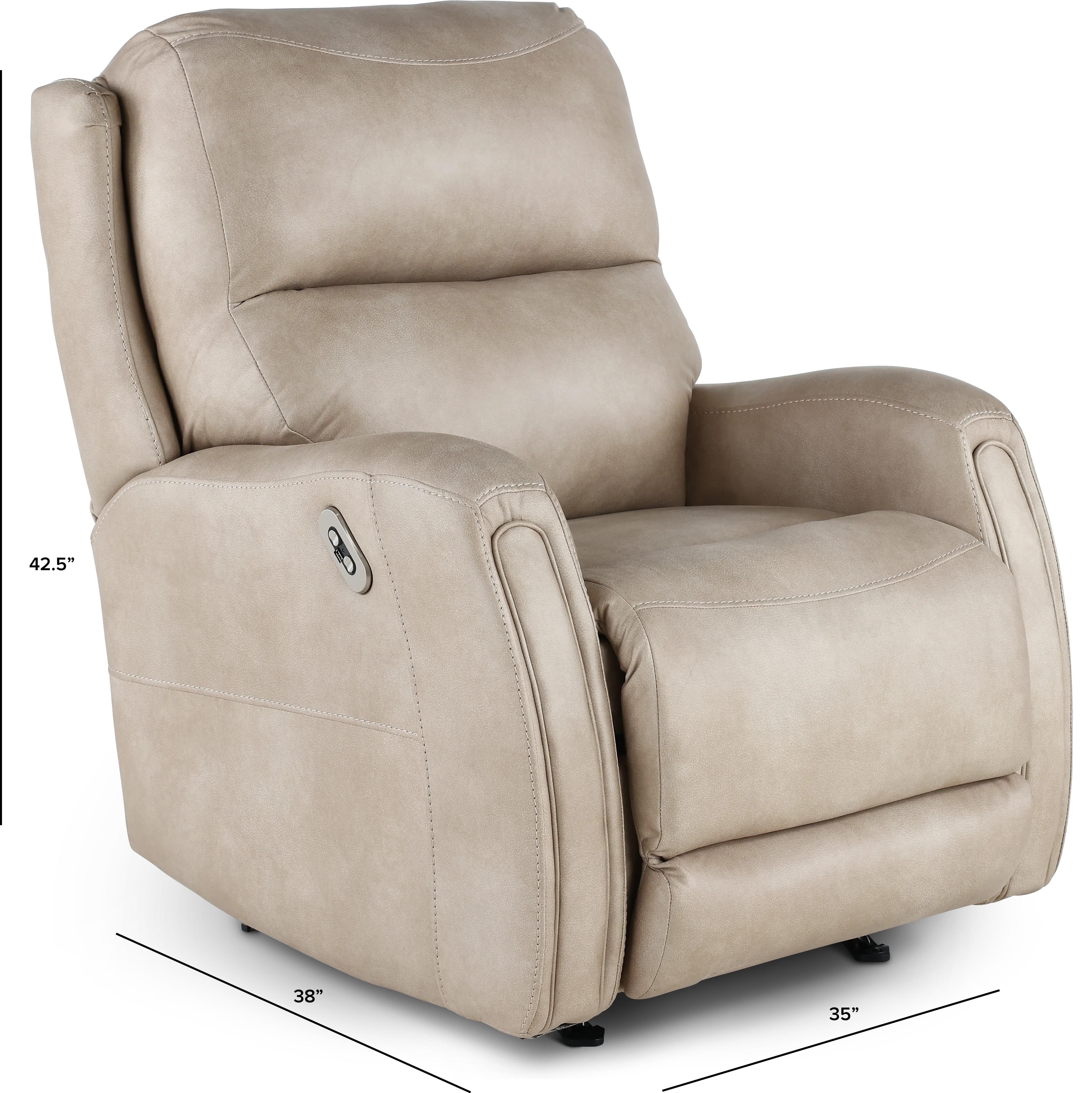 Asher Buff Beige Power Rocker Recliner-3