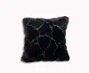 Marble Black and Silver Accent Pillow