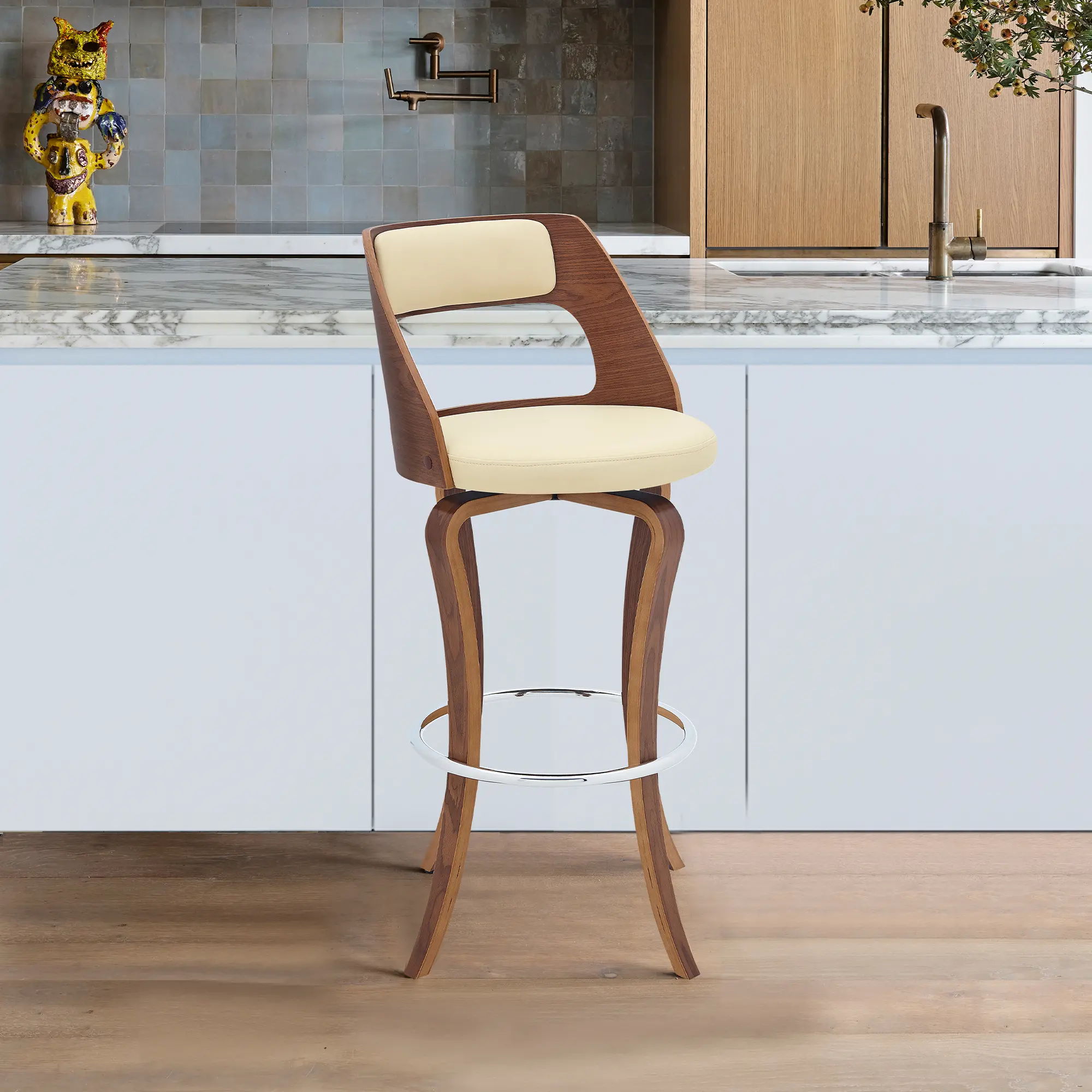 LCGRBAWACR26 Grady Cream Swivel Counter Height Stool-2