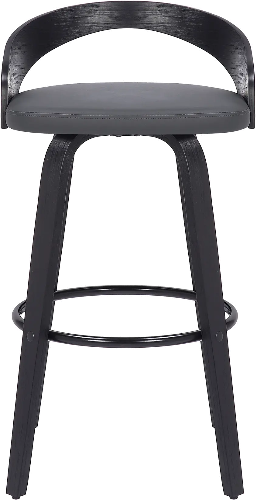 LCSOBAGRBL26 Sonia Gray and Black Swivel Counter Height Stool-3