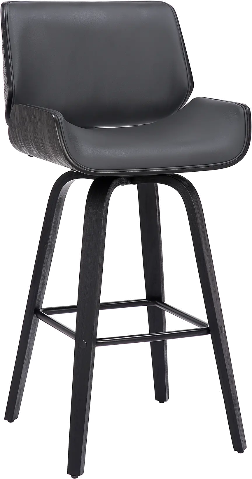 LCTYBAGRBL26 Tyler Gray and Black Swivel Counter Height Stool-1