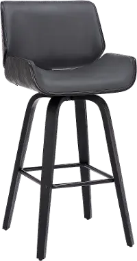 LCTYBAGRBL30 Tyler Gray and Black Swivel Bar Stool
