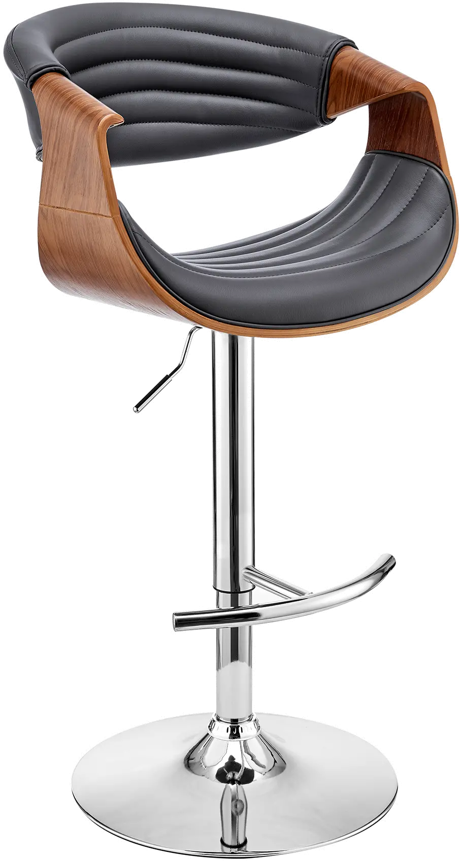 LCGNBAWAGR Gionni Gray and Walnut Adjustable Height Stool-1