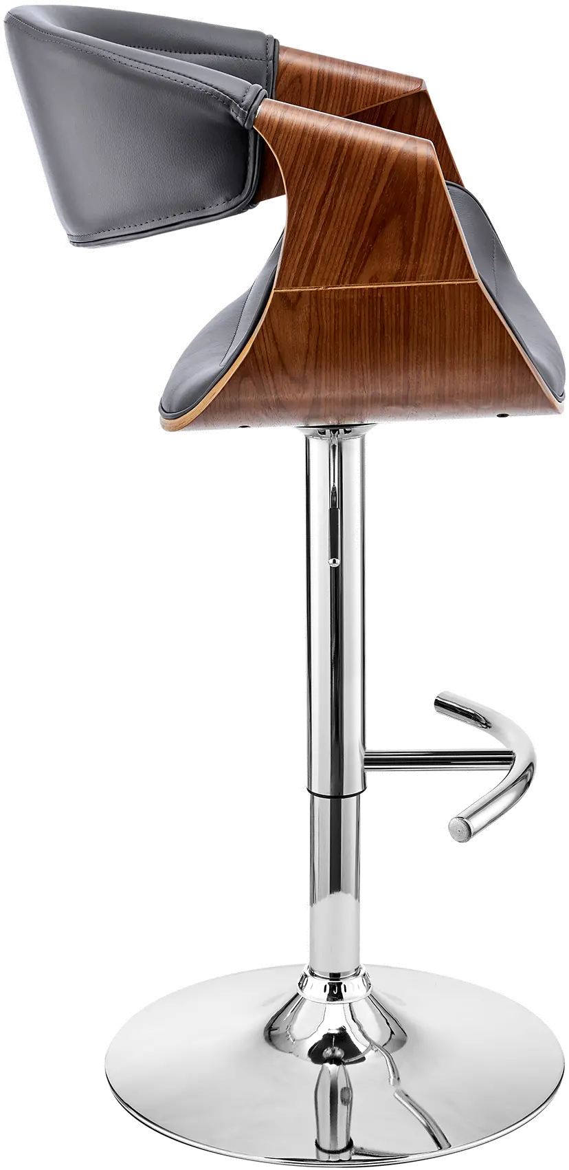 LCGNBAWAGR Gionni Gray and Walnut Adjustable Height Stool-4