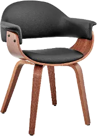 LCADCHWABL Adalyn Black and Walnut Dining Room Chair
